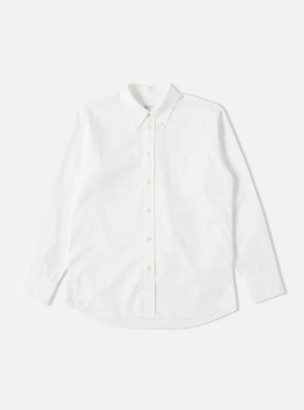 Universal Works Daybrook Shirt in White Organic Oxford sold by Universal Works