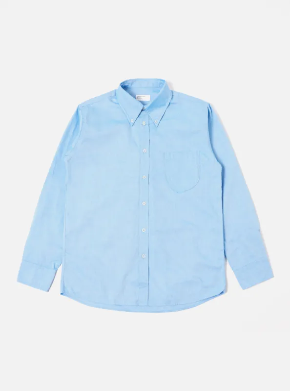 Universal Works Daybrook Shirt in Blue Organic Oxford sold by Universal Works