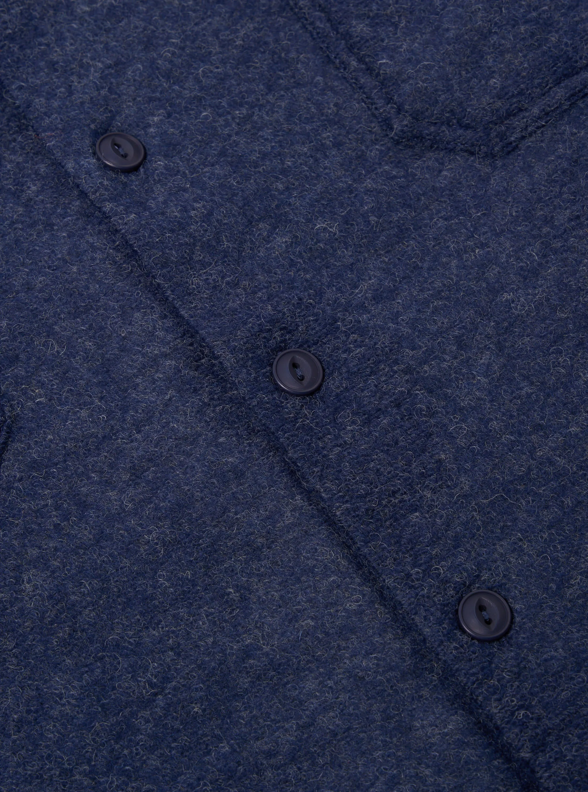 Universal Works Work Shirt in Navy Dam Marl sold by Universal Works product image thumbnail 4