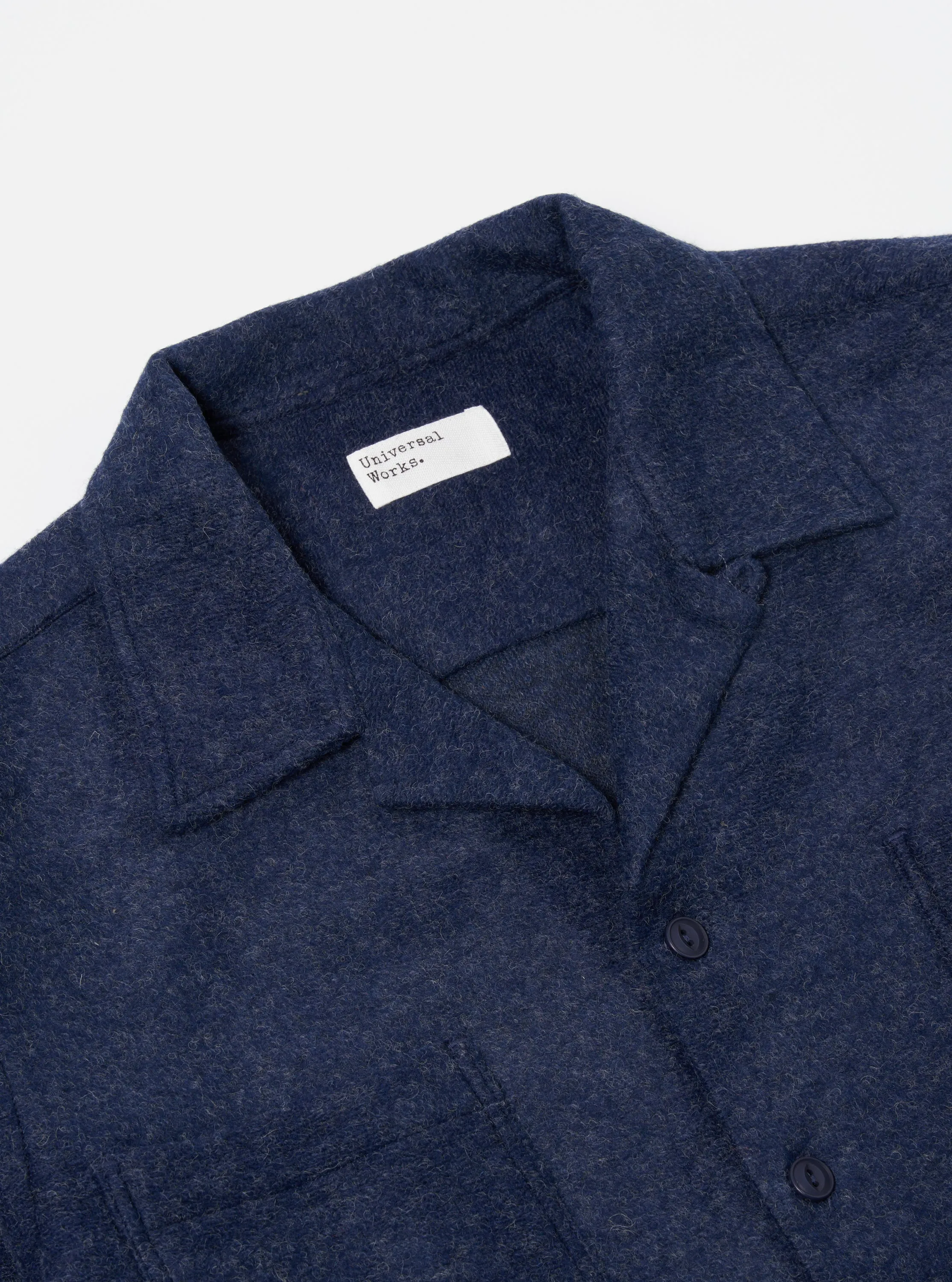 Universal Works Work Shirt in Navy Dam Marl sold by Universal Works product image thumbnail 3