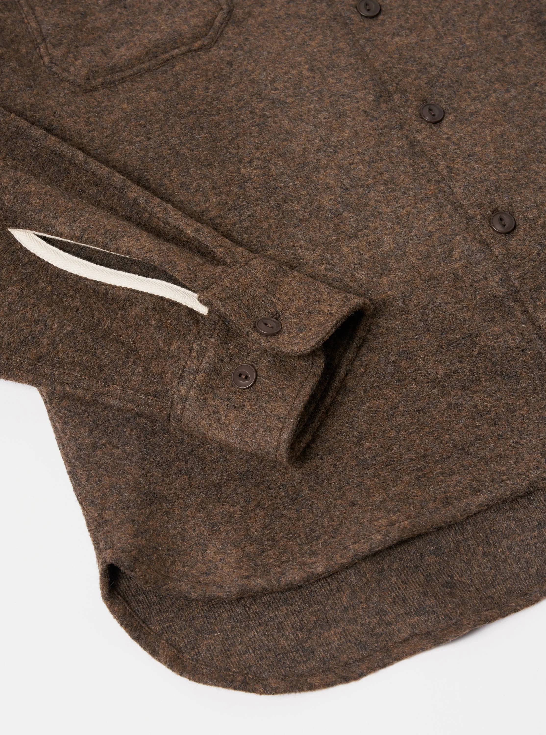 Universal Works Work Shirt in Bark Dam Marl sold by Universal Works product image thumbnail 5