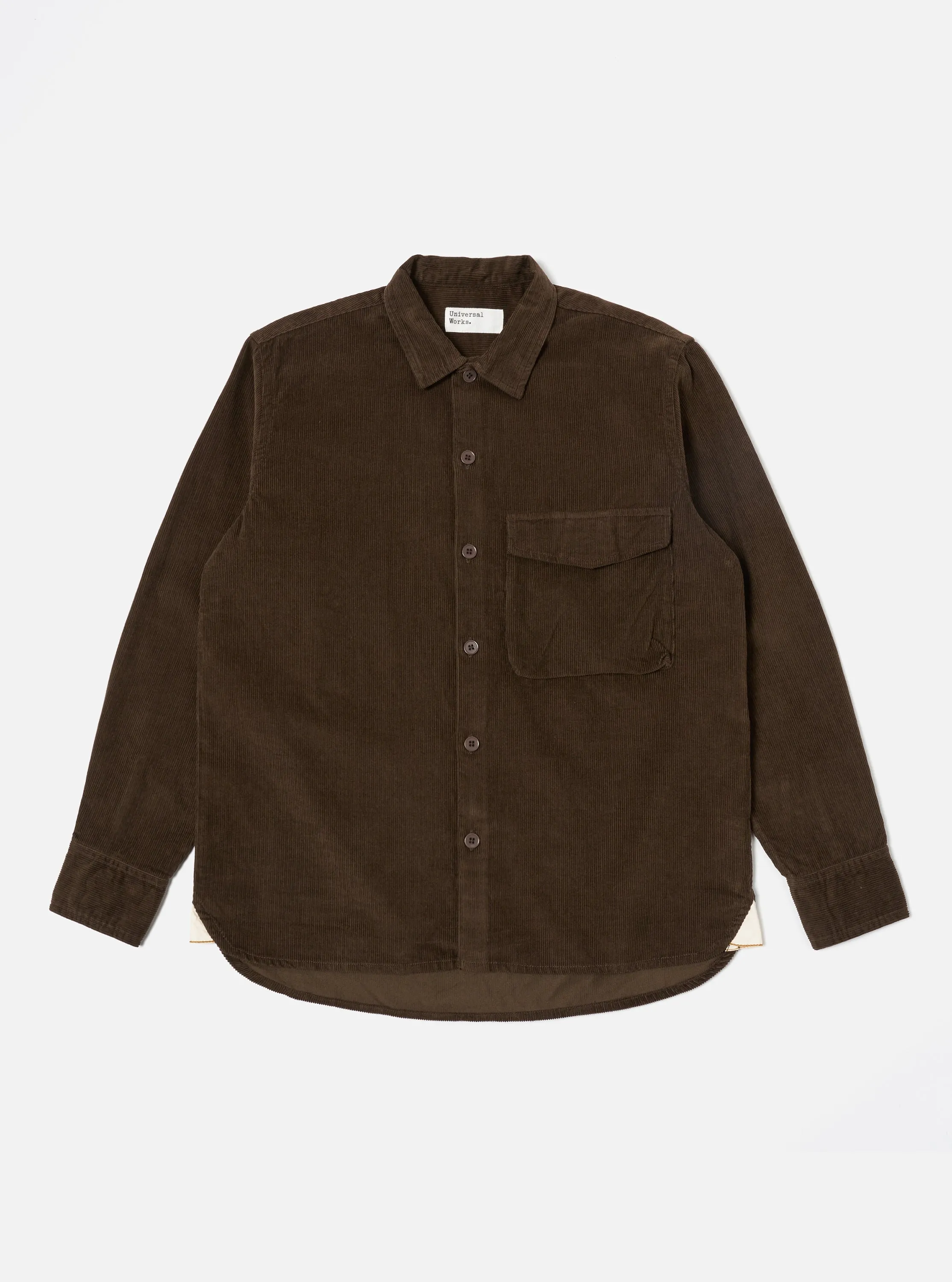 Universal Works Field Shirt in Brown Fine Cord sold by Universal Works