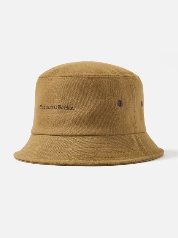 Universal Works Lewis Hat in Khaki Canvas sold by Universal Works