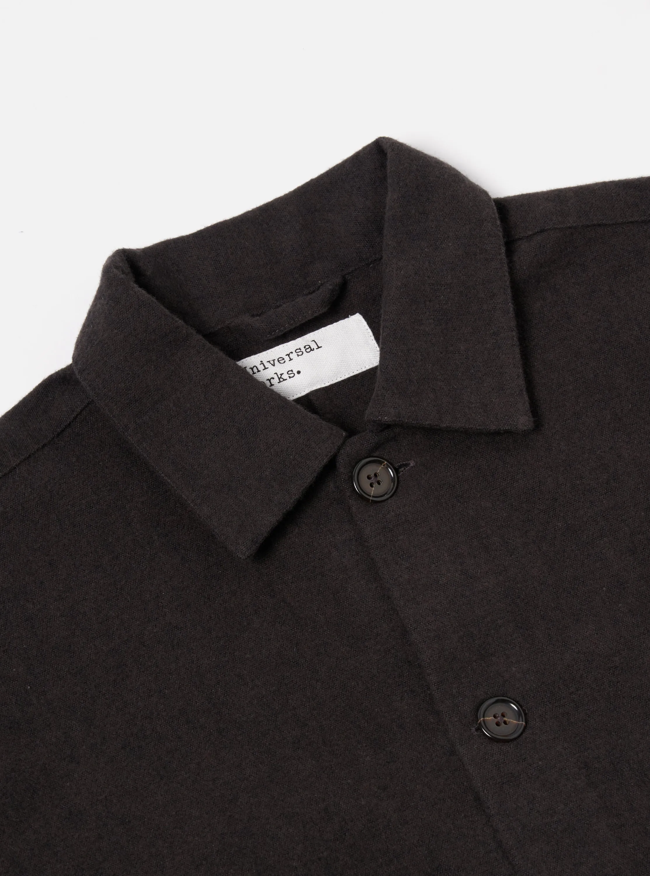 Universal Works Travail Overshirt in Brown Soft Flannel Cotton sold by Universal Works product image thumbnail 3