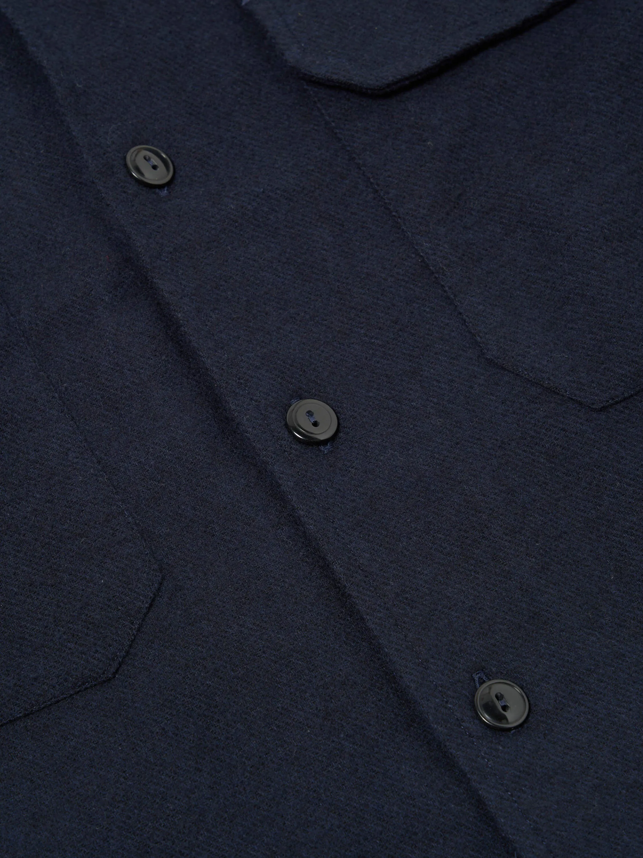 Universal Works L/S Utility Shirt in Navy Alaska Cotton sold by Universal Works product image thumbnail 5