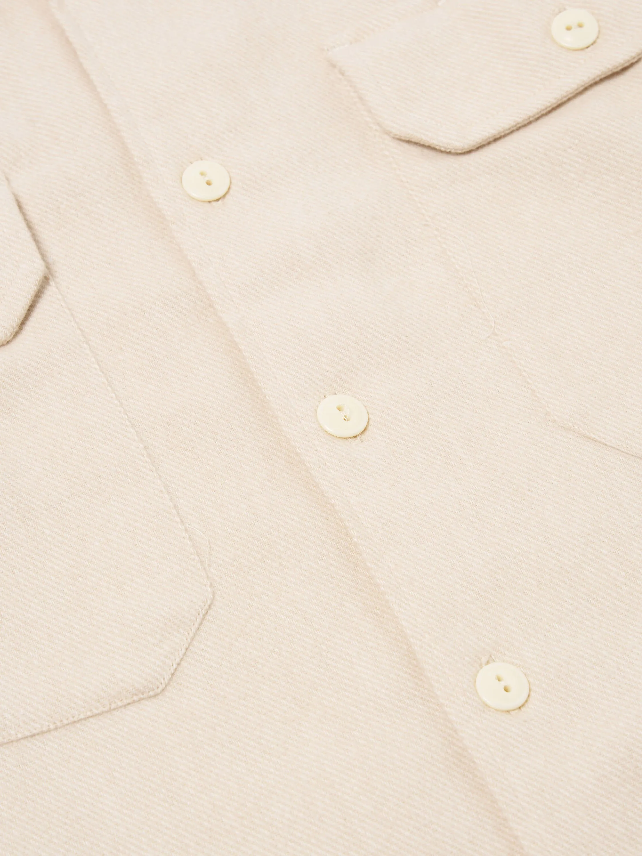 Universal Works L/S Utility Shirt in Ecru Alaska Cotton sold by Universal Works product image thumbnail 5