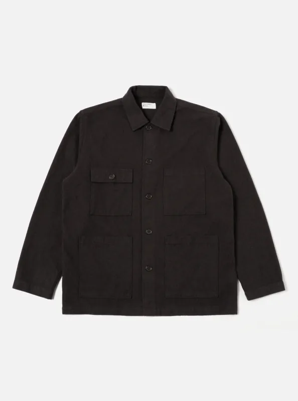 Universal Works Dockside Jacket in Brown Soft Flannel Cotton sold by Universal Works