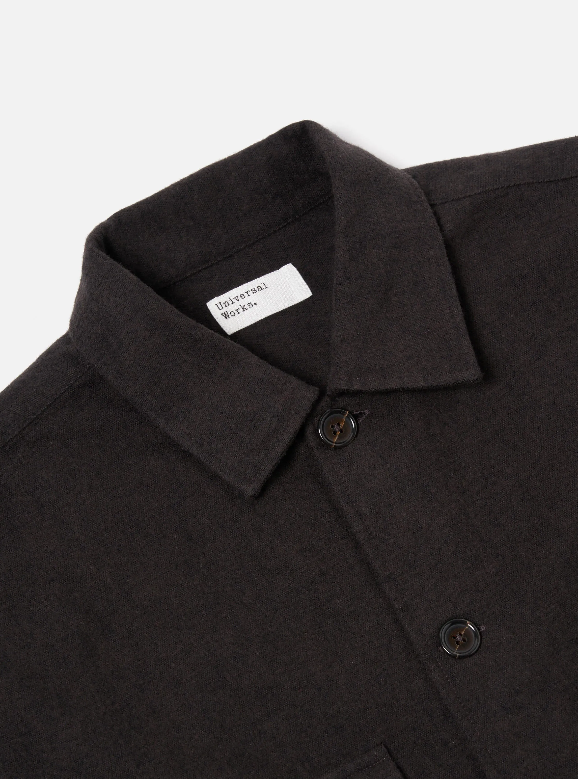 Universal Works Dockside Jacket in Brown Soft Flannel Cotton sold by Universal Works product image thumbnail 3