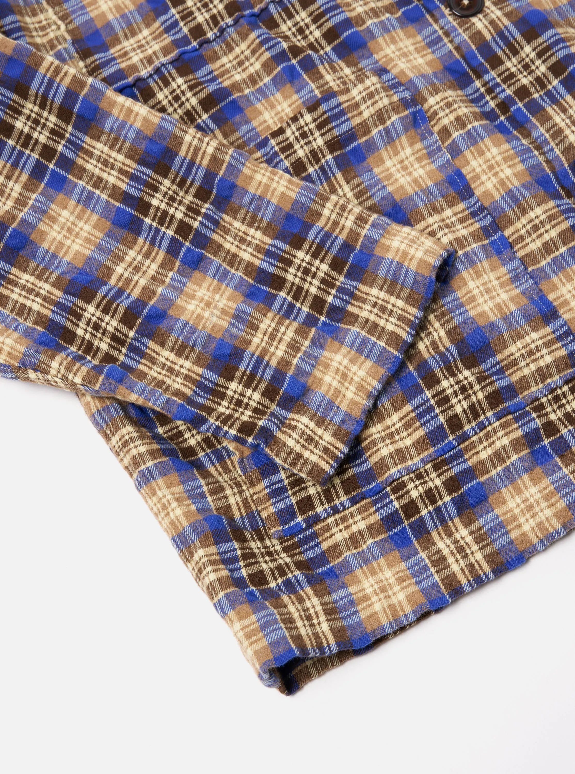 Universal Works Dockside Jacket in Blue/Sand Cowboy Check sold by Universal Works product image thumbnail 5