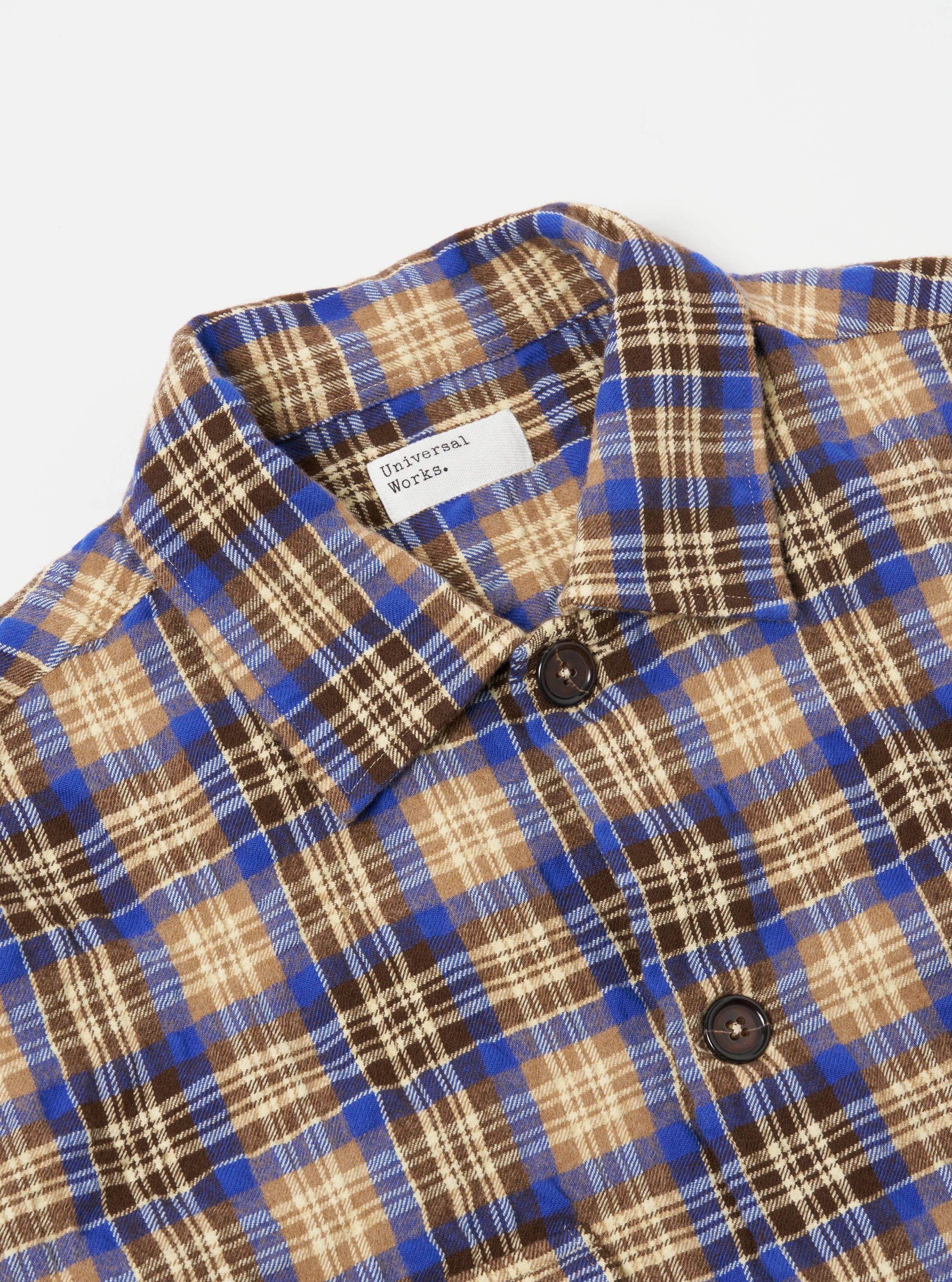 Universal Works Dockside Jacket in Blue/Sand Cowboy Check sold by Universal Works product image thumbnail 3