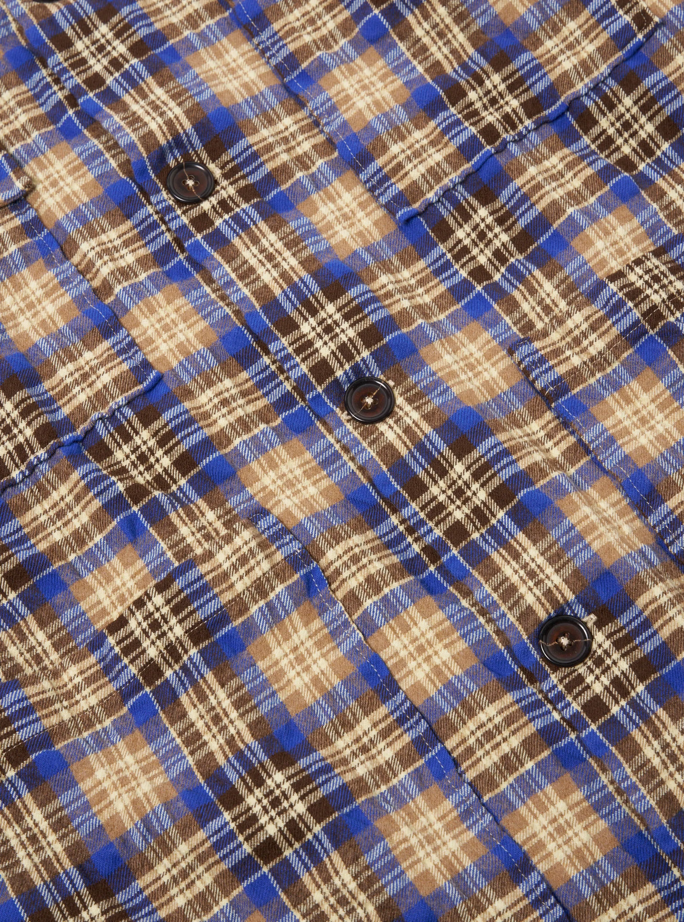 Universal Works Dockside Jacket in Blue/Sand Cowboy Check sold by Universal Works product image thumbnail 4