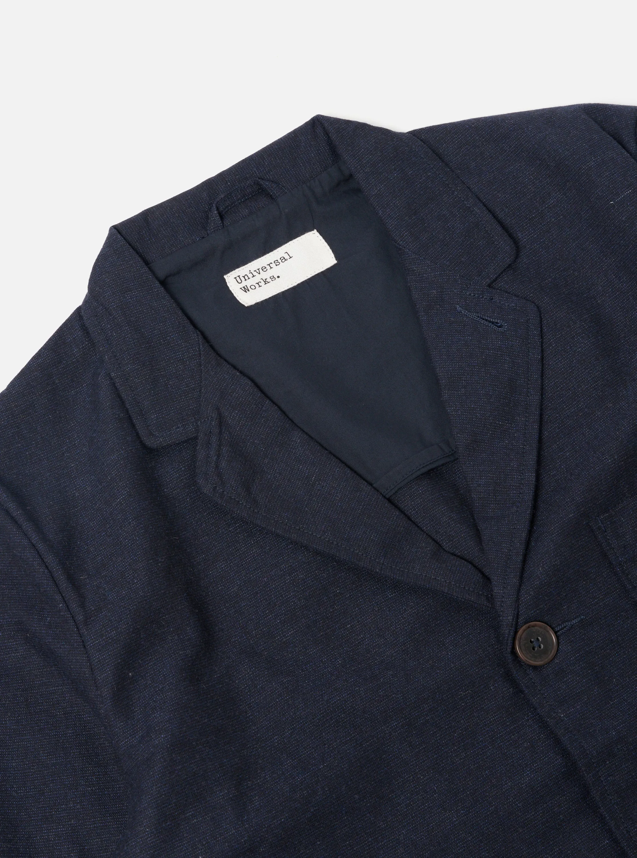 Universal Works Three Button Jacket in Navy Birdseye Tweed sold by Universal Works product image thumbnail 3