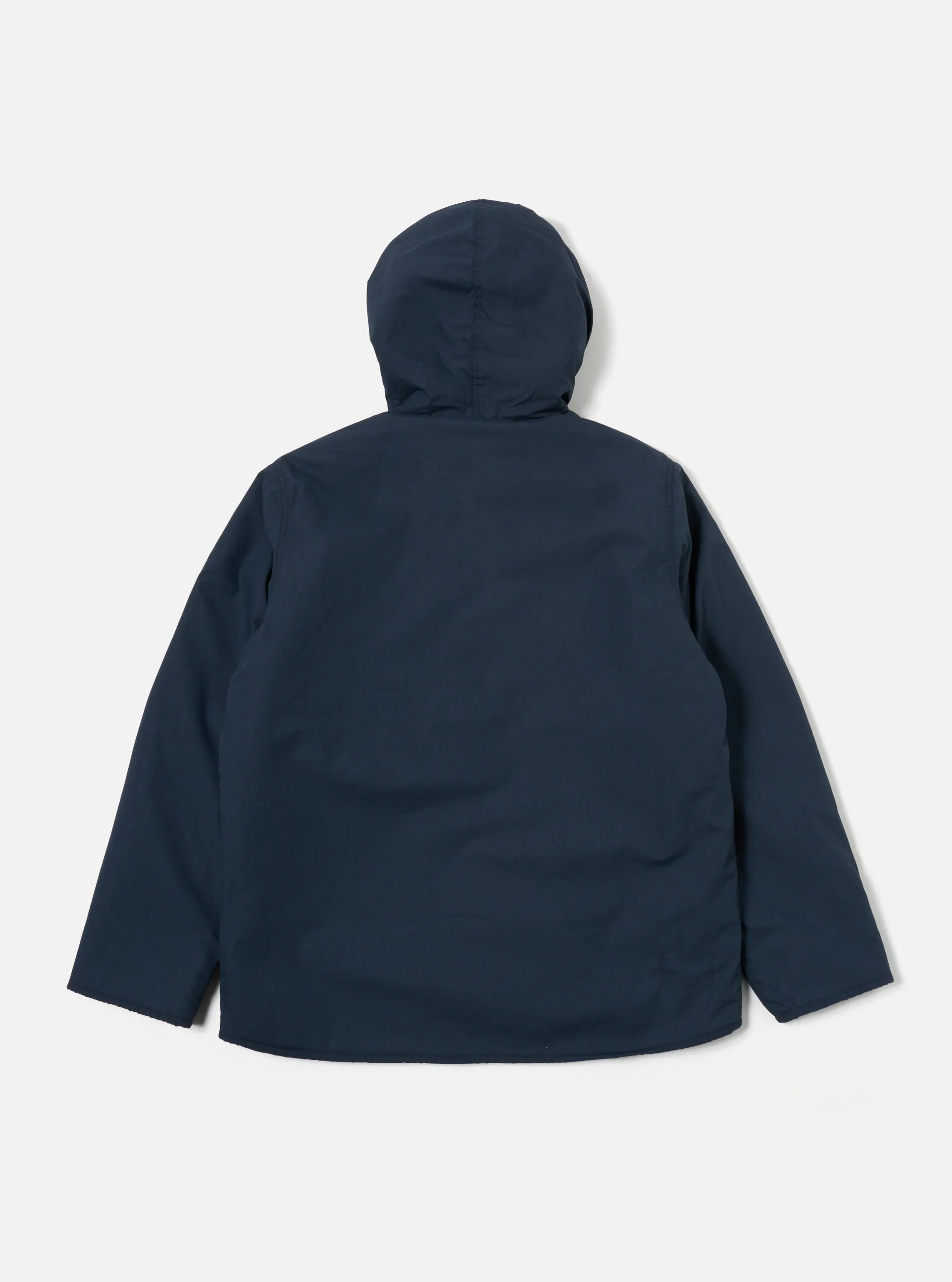 Universal Works Reversible Simple Hooded Jacket in Navy/Brown Recycled Polytech/Sherpa sold by Universal Works product image thumbnail 2
