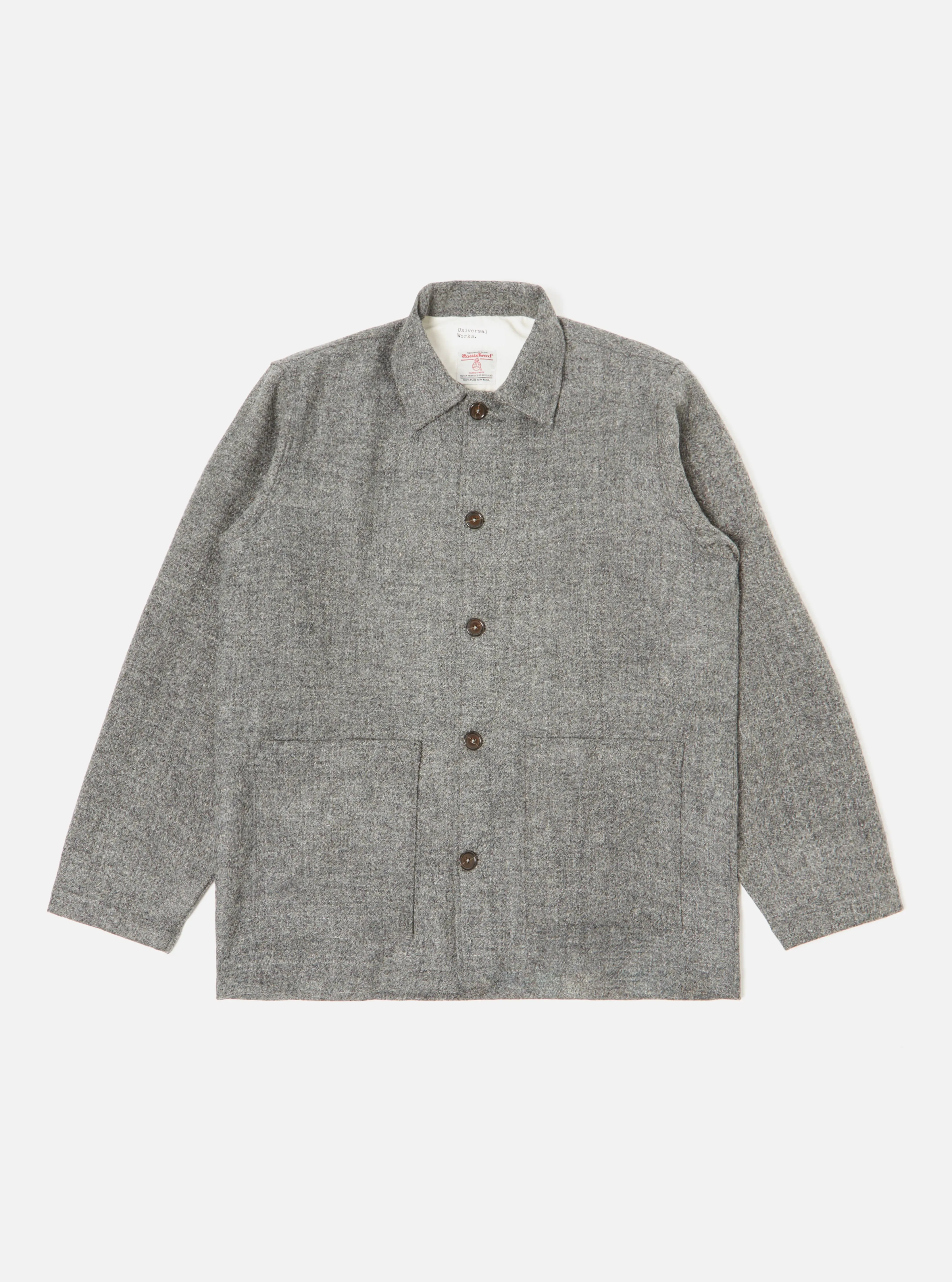 Universal Works Easy Jacket in Grey Harris Tweed sold by Universal Works
