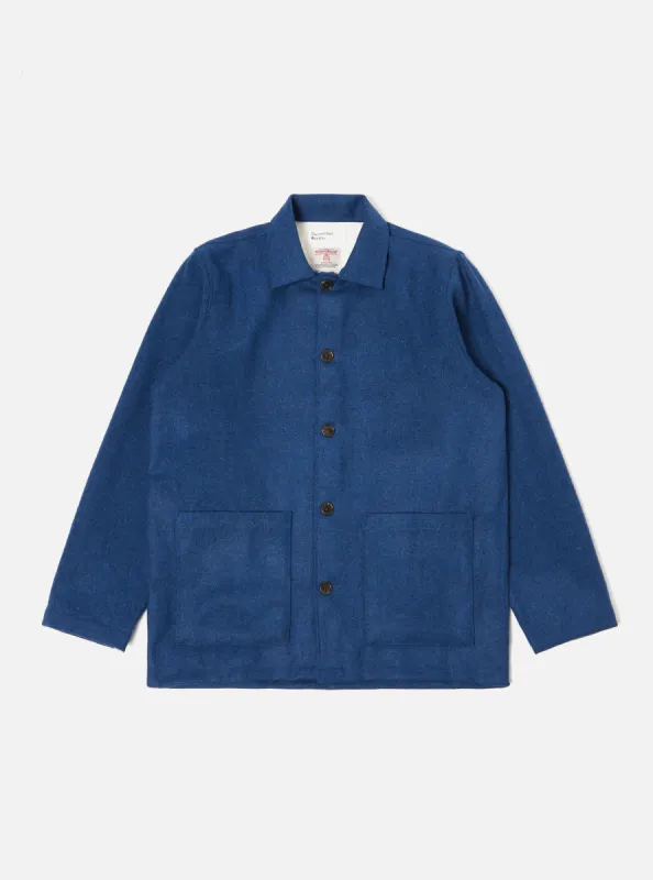 Universal Works Easy Jacket in Indigo Harris Tweed sold by Universal Works