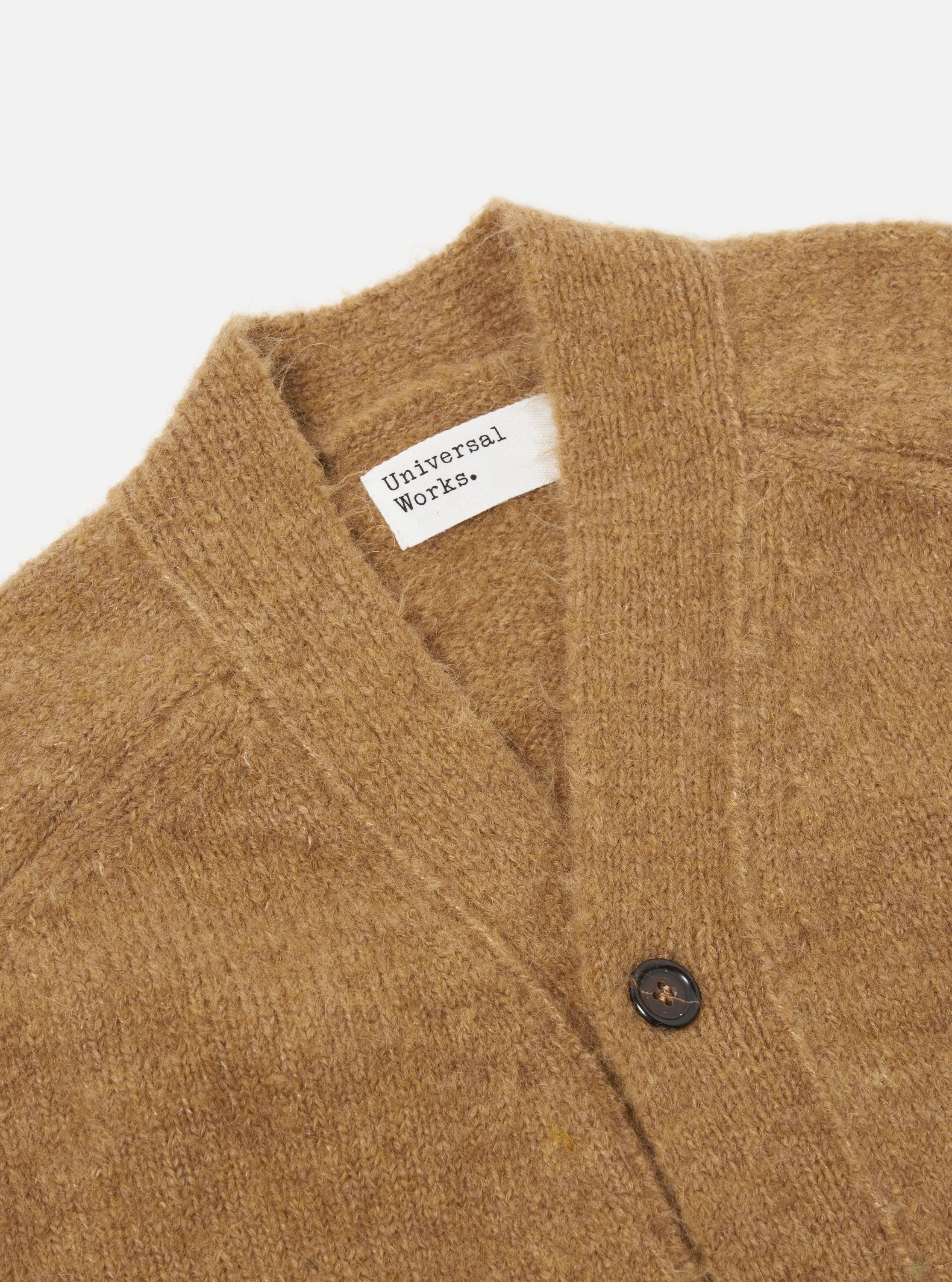 Universal Works David Cardigan in Sand Alpaca Knit sold by Universal Works product image thumbnail 3