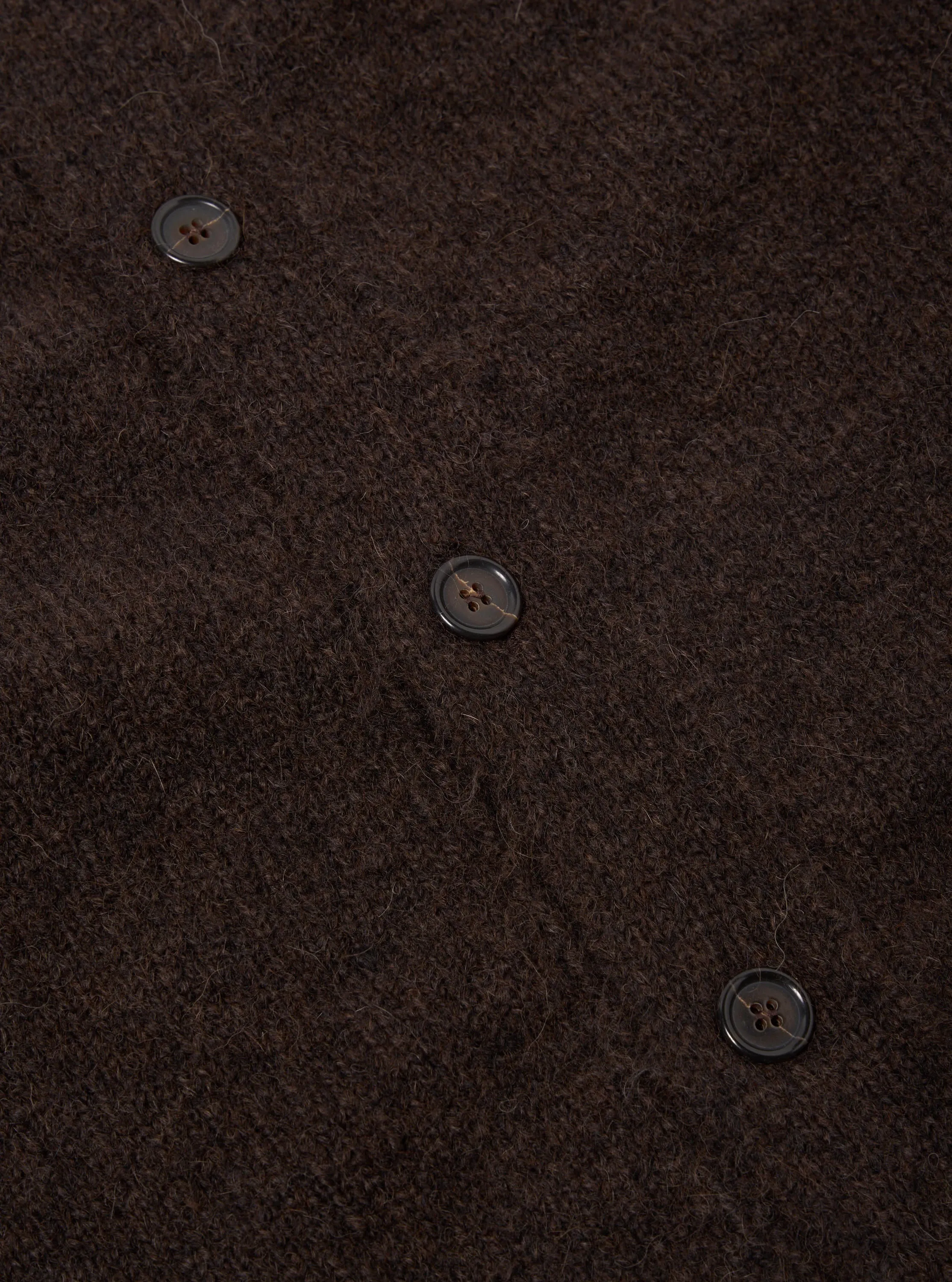 Universal Works David Cardigan in Brown Alpaca Knit sold by Universal Works product image thumbnail 4