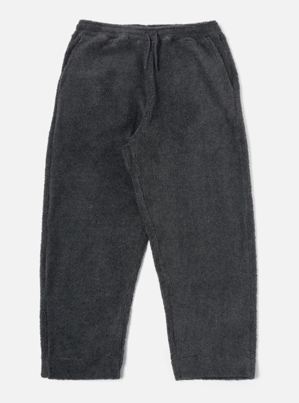 Universal Works Judo Pant in Charcoal Mountain Fleece made by Universal Works