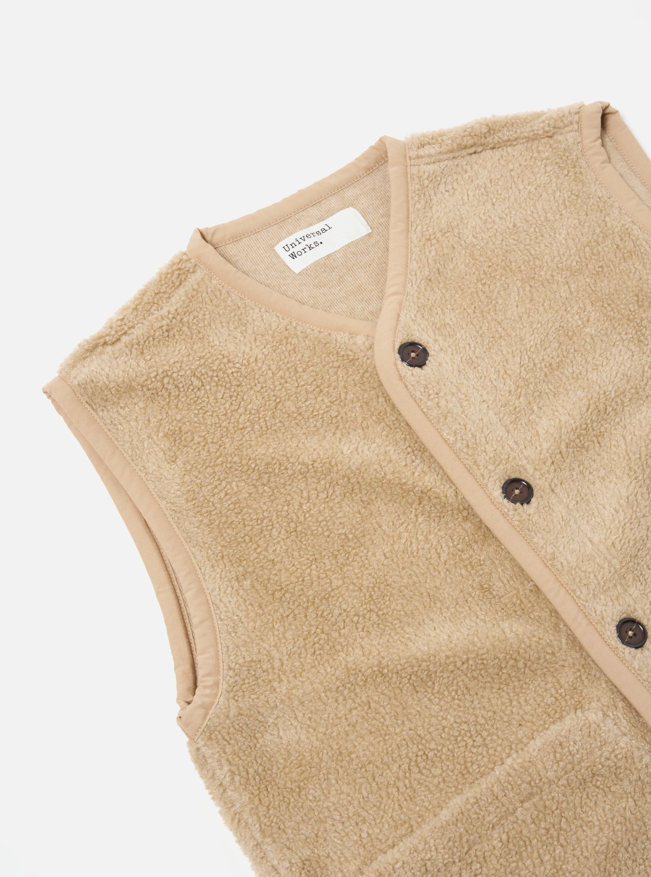 Universal Works Lancaster Gilet in Stone Mountain Fleece sold by Universal Works product image thumbnail 3