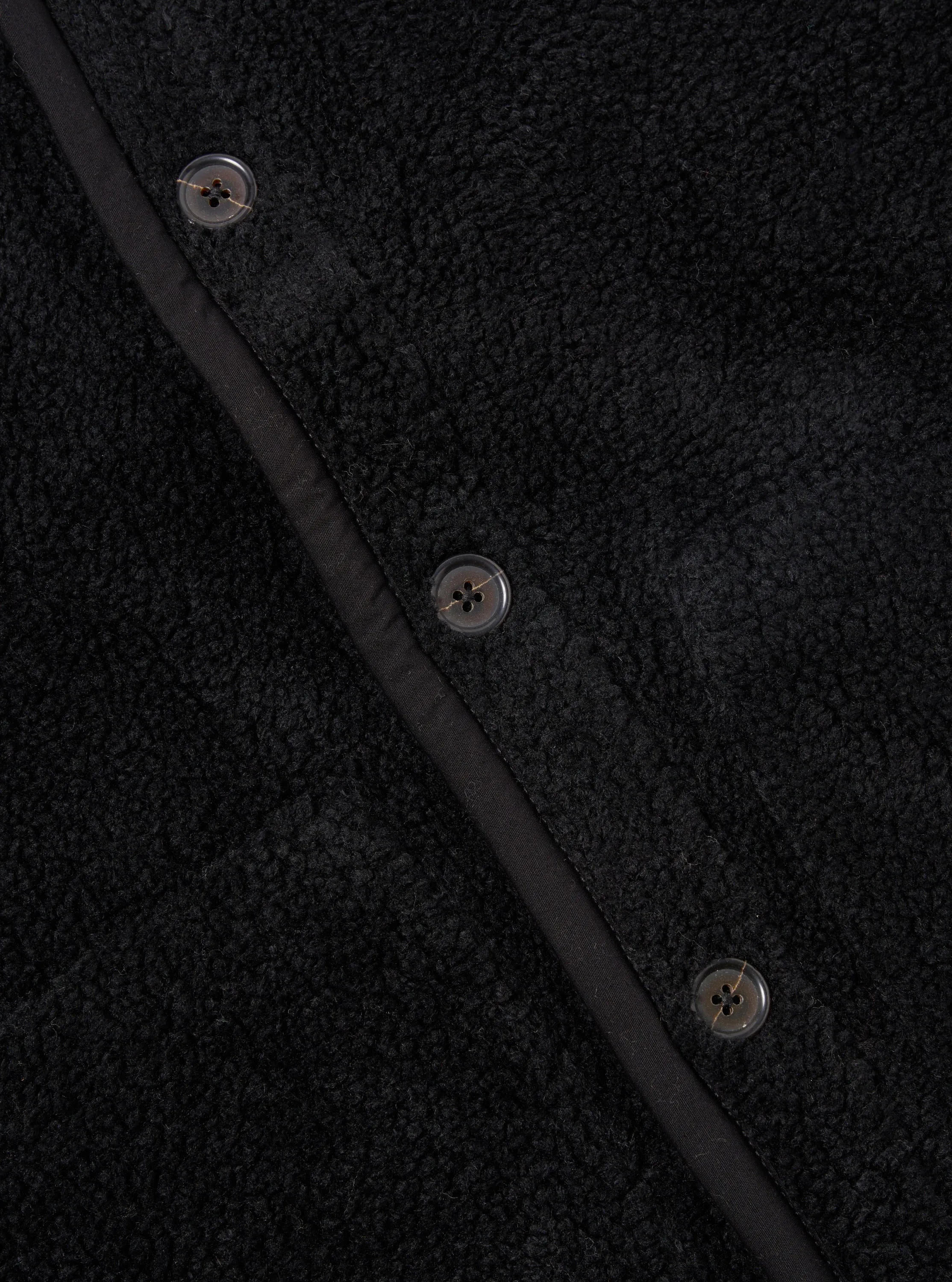 Universal Works Lancaster Gilet in Black Mountain Fleece sold by Universal Works product image thumbnail 4