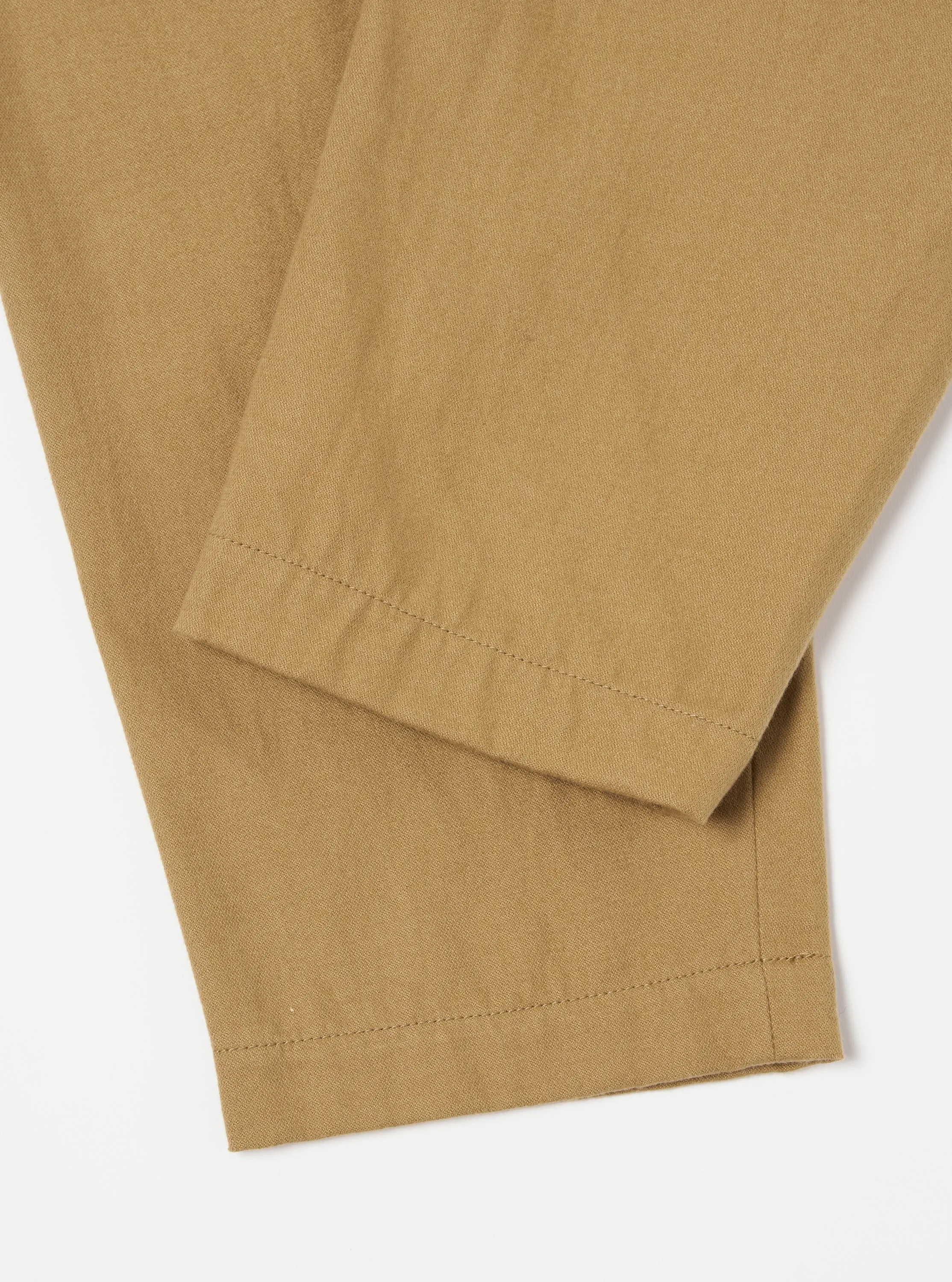 Universal Works Pleated Track Pant in Sand Brushed Moleskin sold by Universal Works product image thumbnail 5