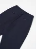 Universal Works Pleated Track Pant in Navy Brushed Moleskin sold by Universal Works