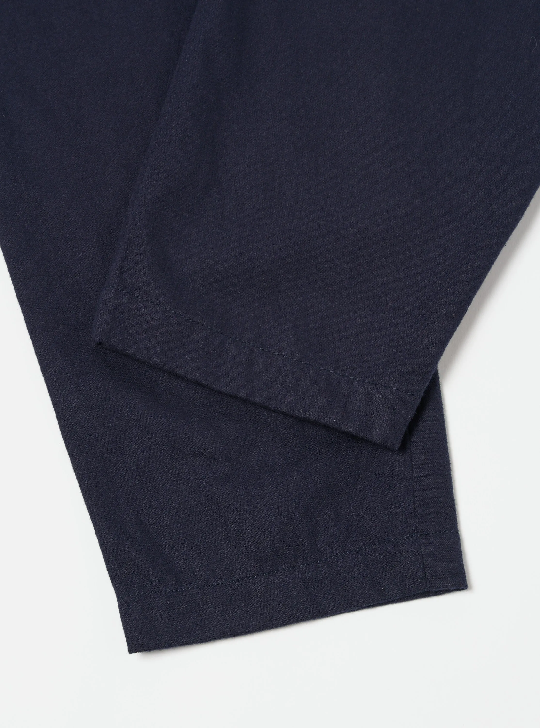 Universal Works Pleated Track Pant in Navy Brushed Moleskin sold by Universal Works product image thumbnail 5