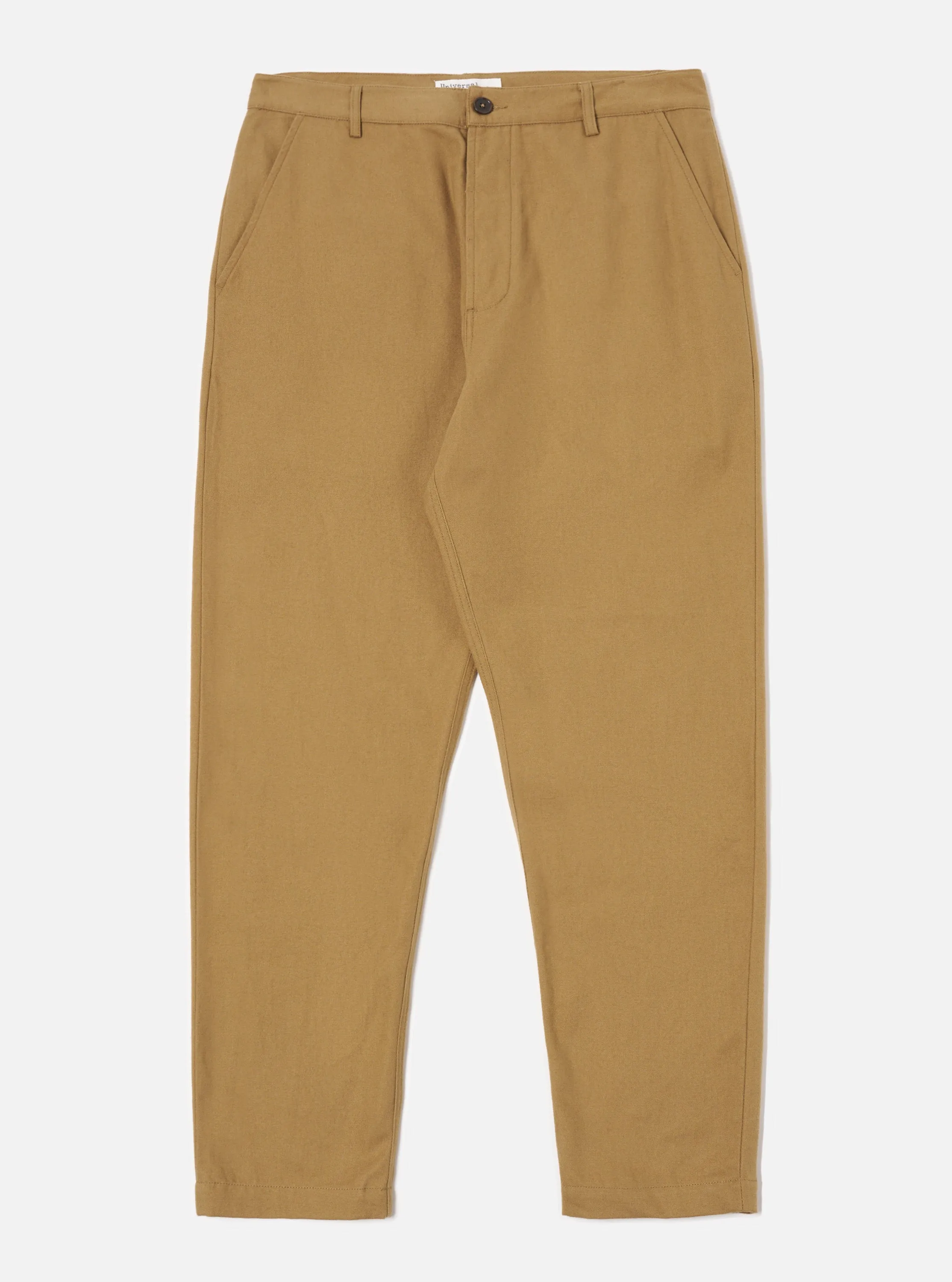 Universal Works Military Chino in Sand Brushed Moleskin sold by Universal Works