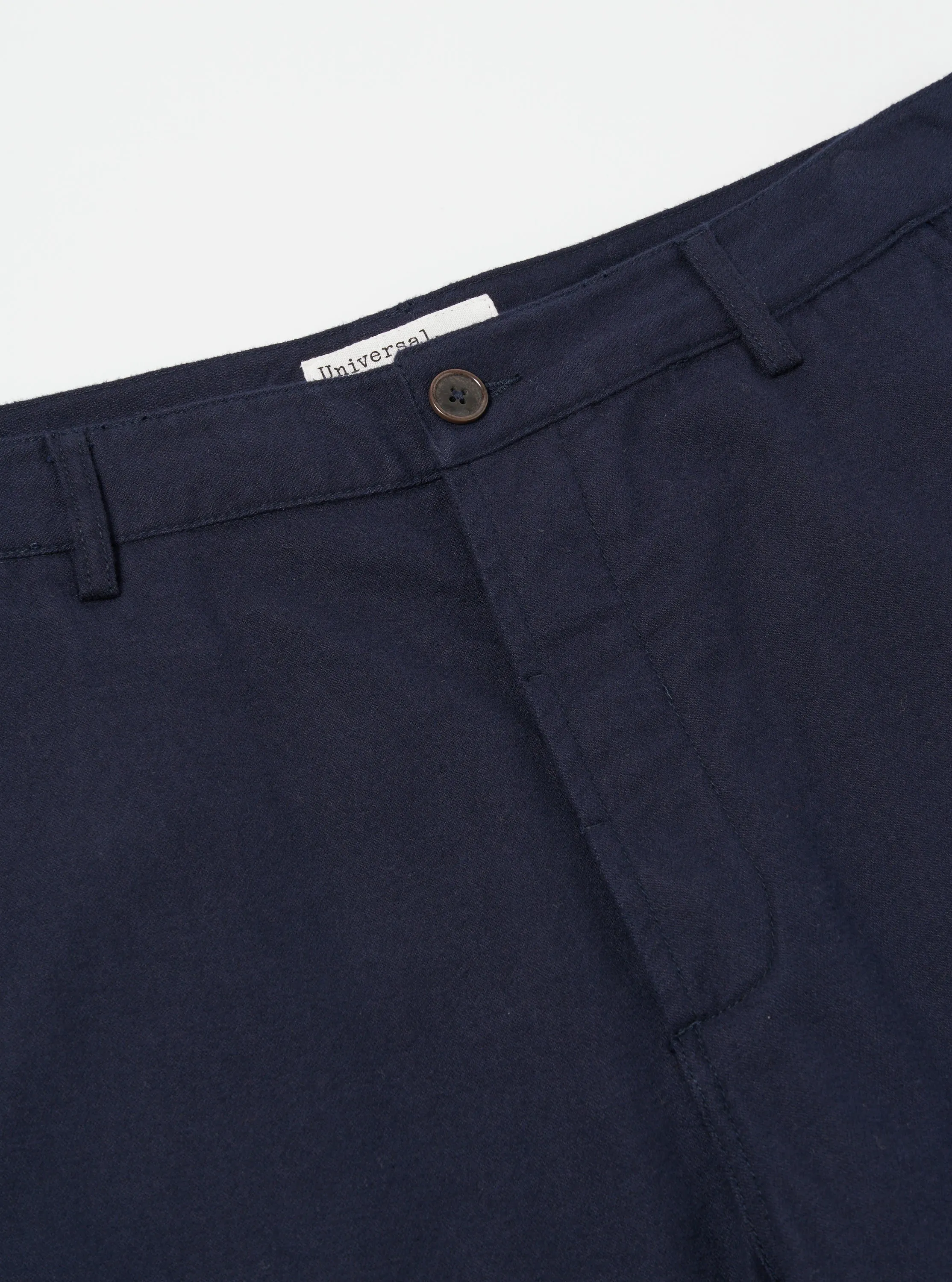 Universal Works Military Chino in Navy Brushed Moleskin sold by Universal Works product image thumbnail 4
