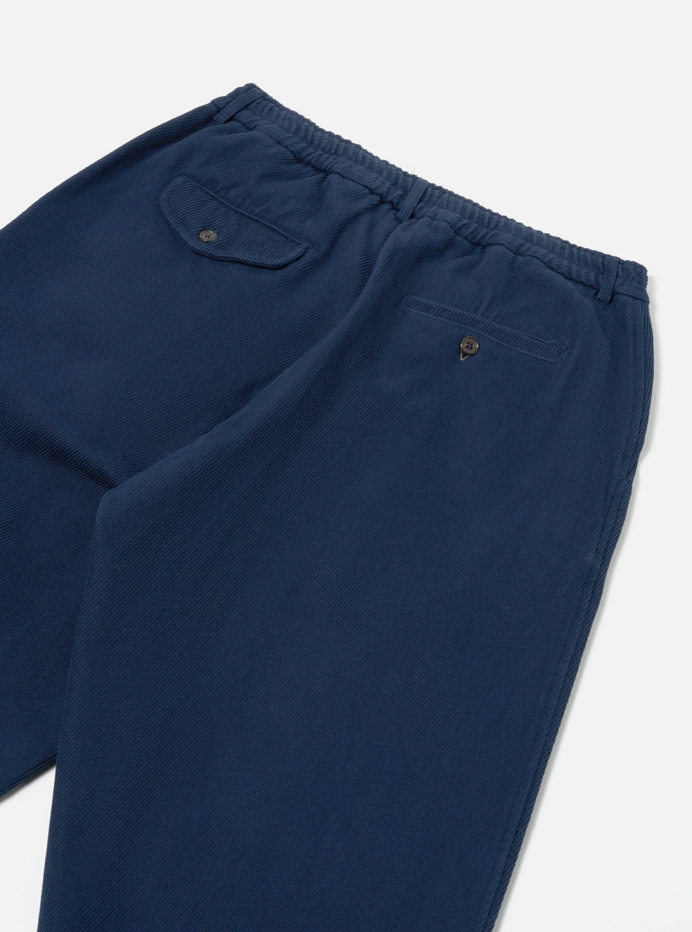 Universal Works Pleated Track Pant in Navy Super Twill sold by Universal Works product image thumbnail 5