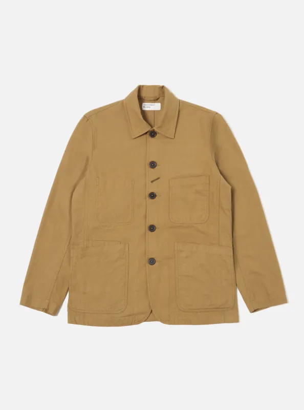 Universal Works Bakers Jacket in Sand Brushed Moleskin sold by Universal Works