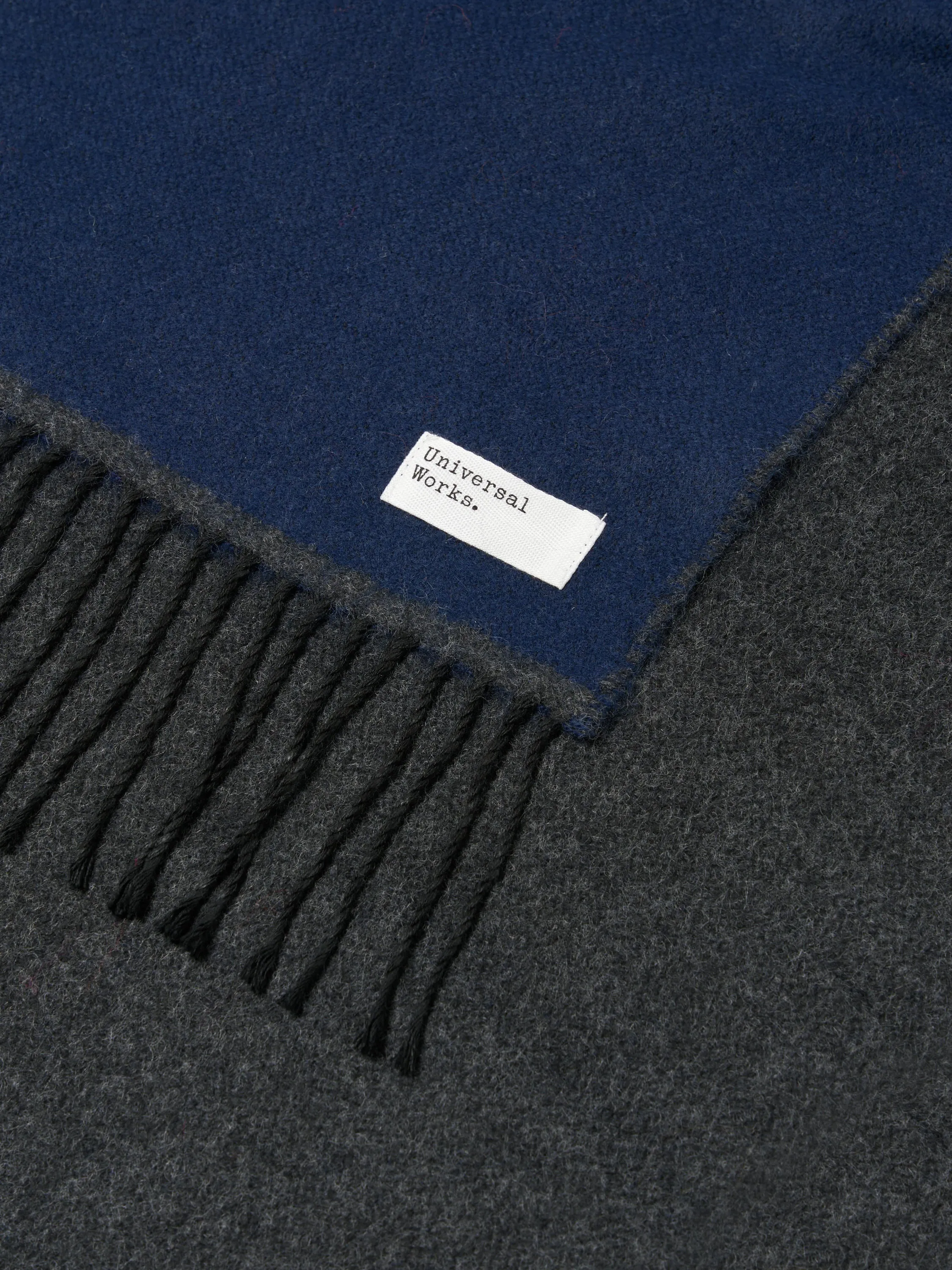 Universal Works Scarf in Navy/Charcoal Double Sided sold by Universal Works product image thumbnail 2