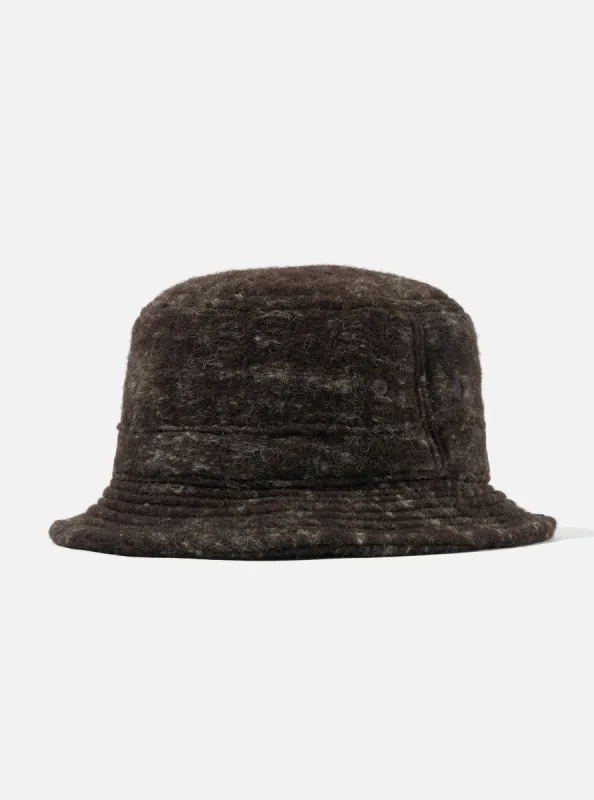 Universal Works Bucket Hat in Brown Marble Fleece sold by Universal Works