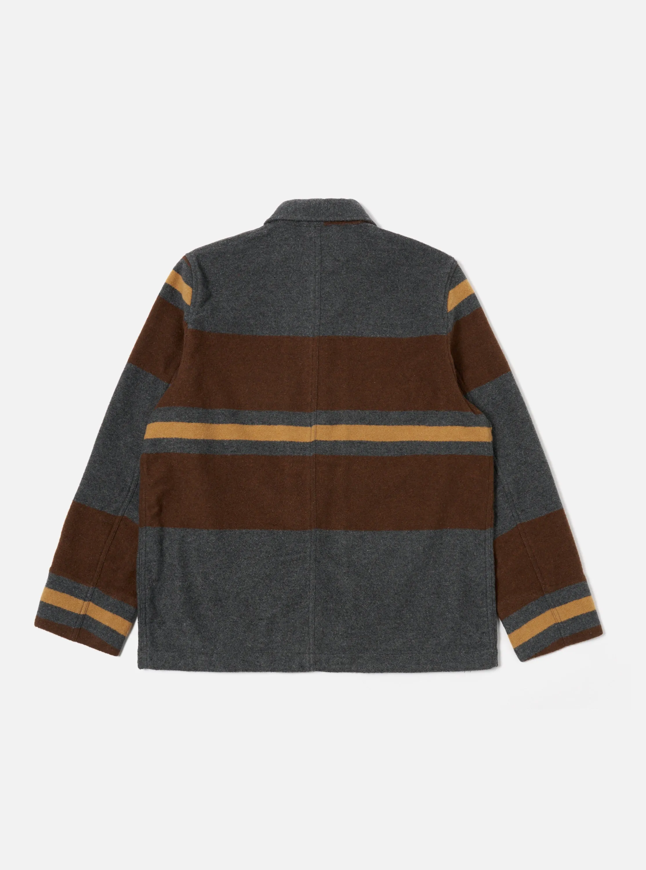 Universal Works Merchant Jacket in Charcoal Stripe Blanket Wool Mix sold by Universal Works product image thumbnail 2