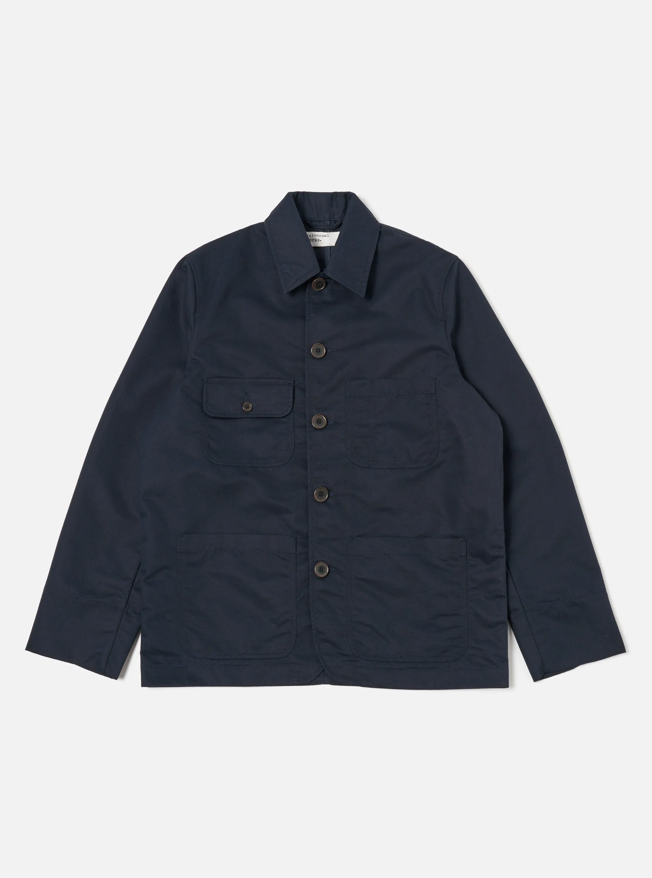 Universal Works Merchant Jacket in Navy Brushed Polytech sold by Universal Works