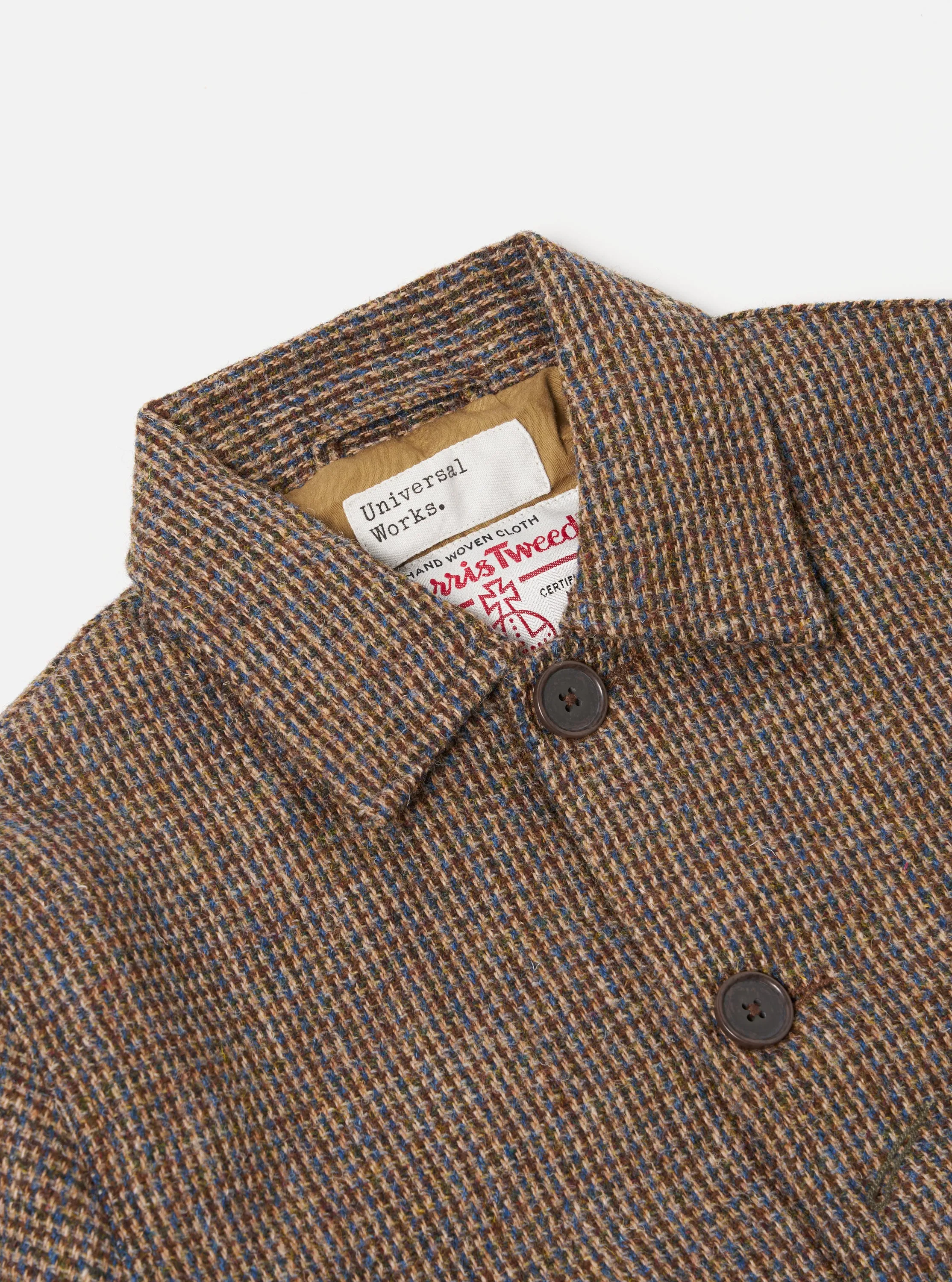 Universal Works Bakers Jacket in Brown Harris Tweed Plaid sold by Universal Works product image thumbnail 4