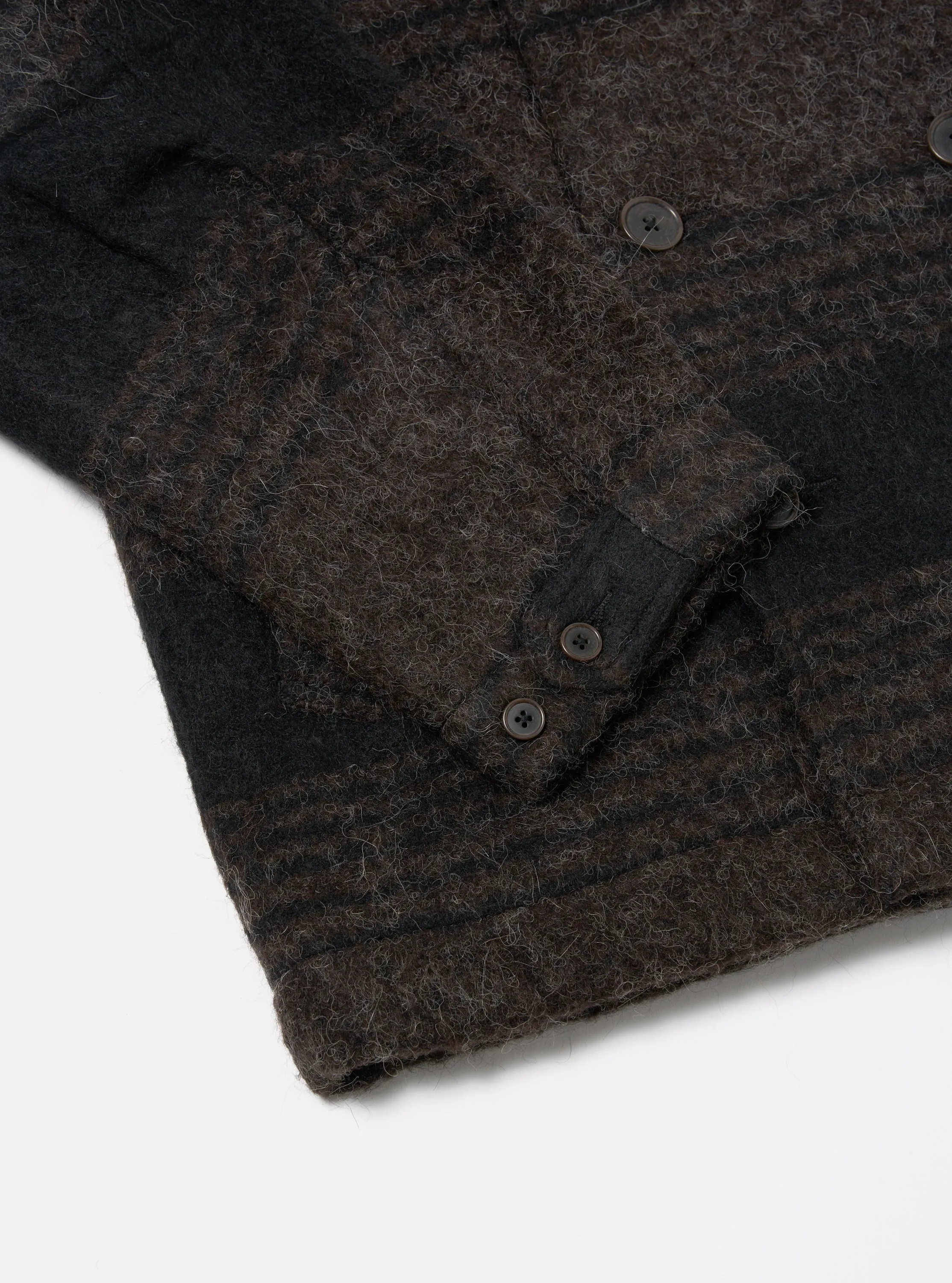 Universal Works Peacoat in Brown/Black Alpaca Recycled Mix sold by Universal Works product image thumbnail 5