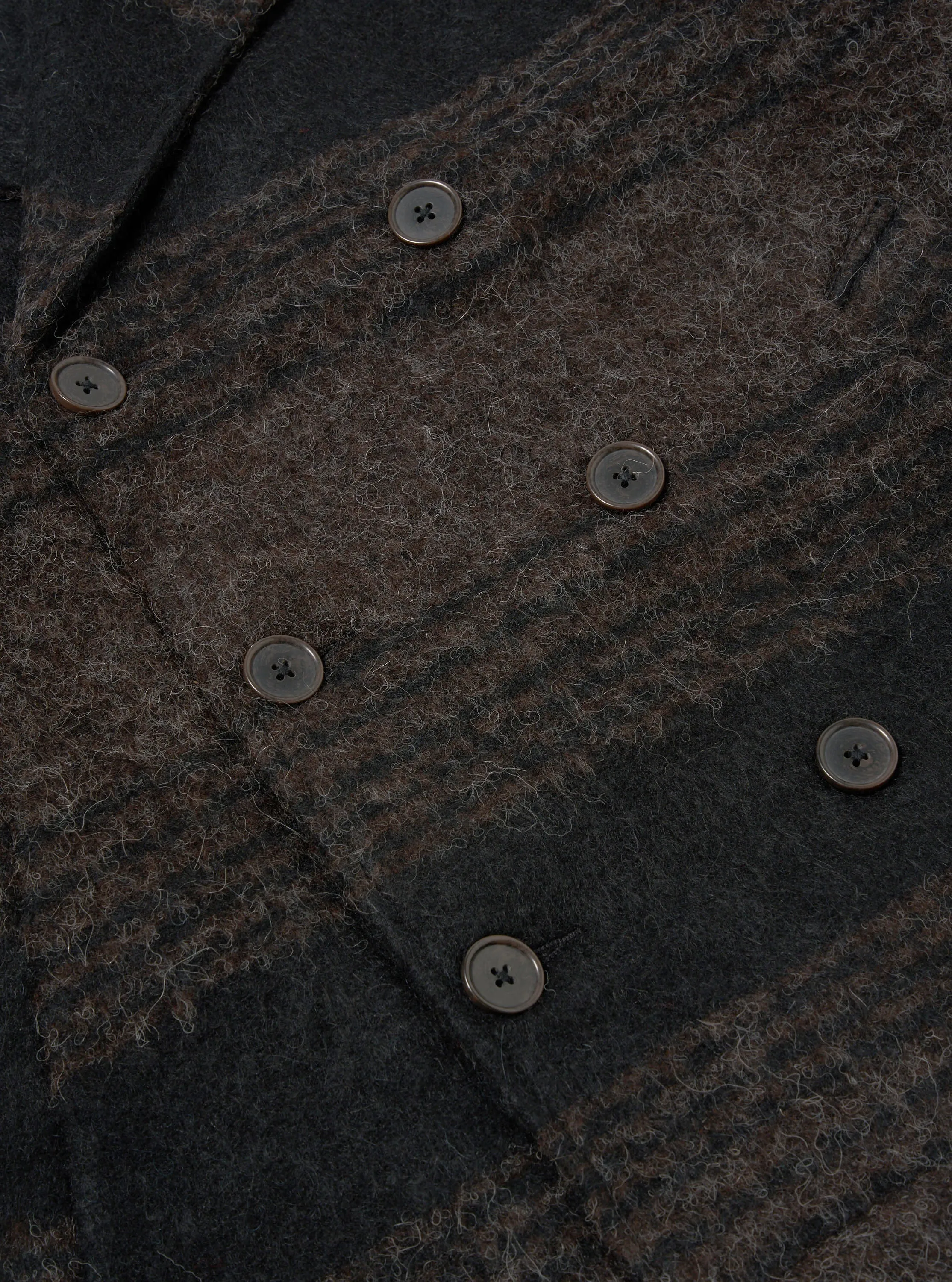 Universal Works Peacoat in Brown/Black Alpaca Recycled Mix sold by Universal Works product image thumbnail 4