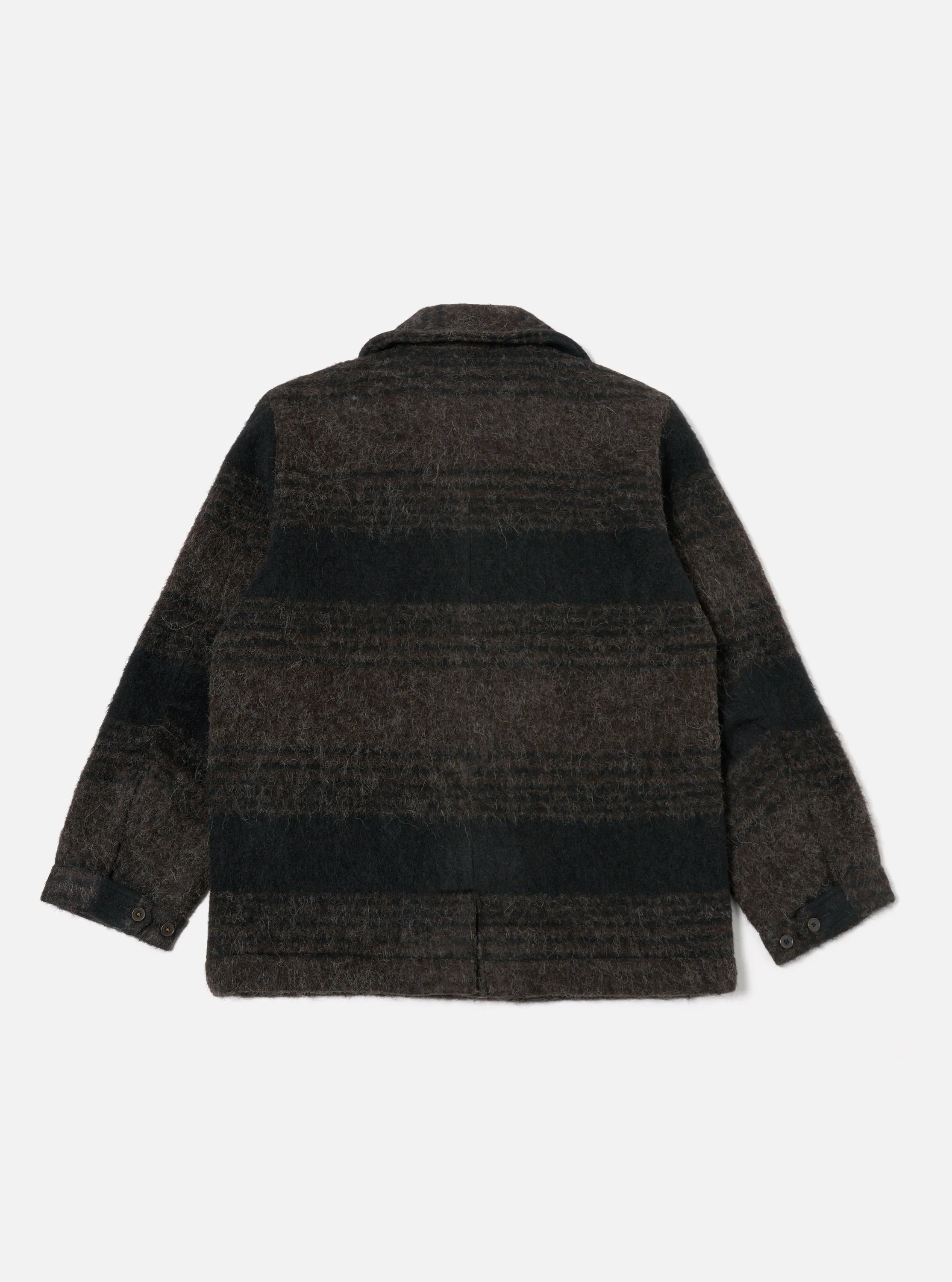 Universal Works Peacoat in Brown/Black Alpaca Recycled Mix sold by Universal Works product image thumbnail 2