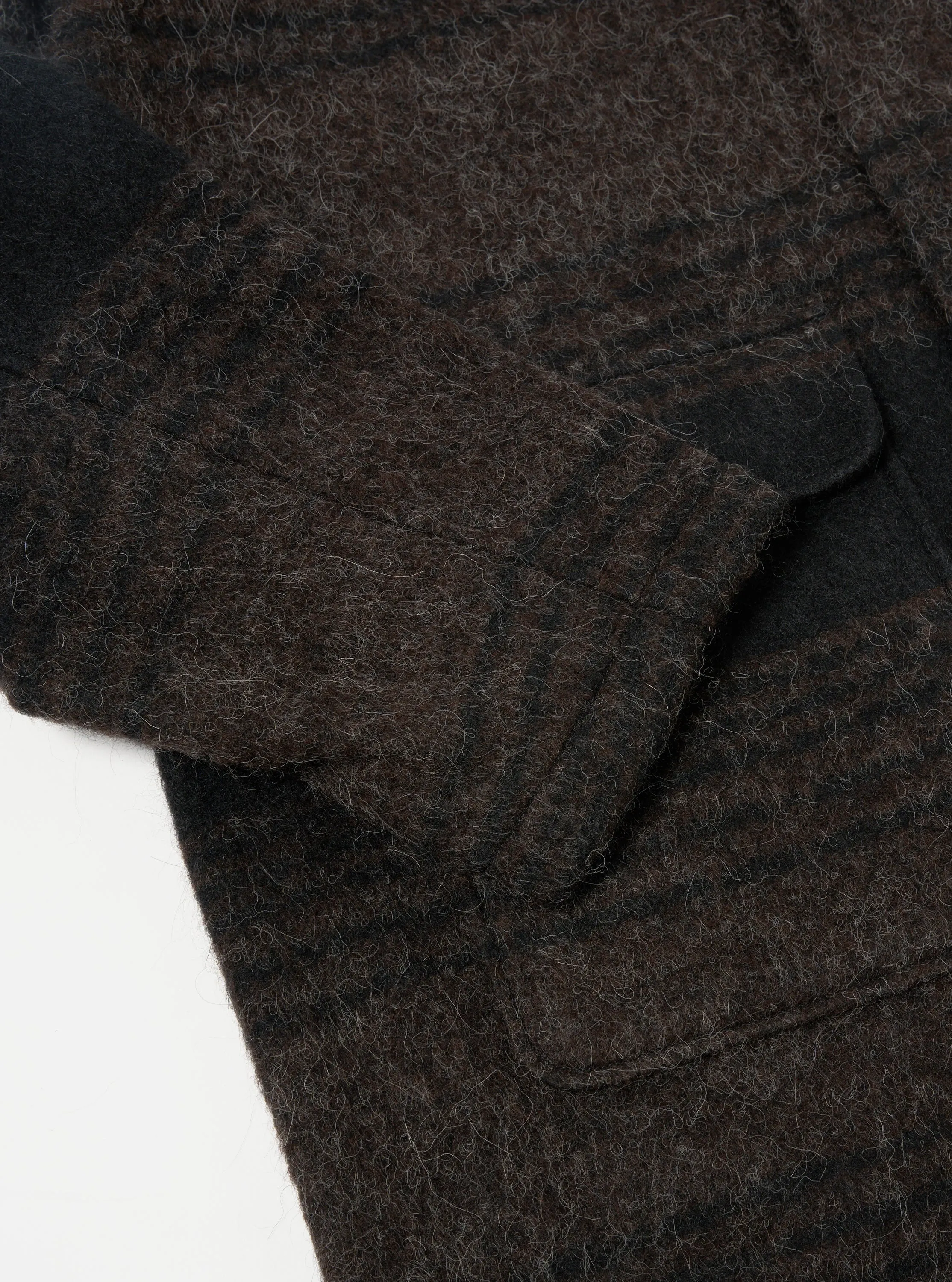 Universal Works Account Coat in Brown/Black Alpaca Recycled Mix sold by Universal Works product image thumbnail 4