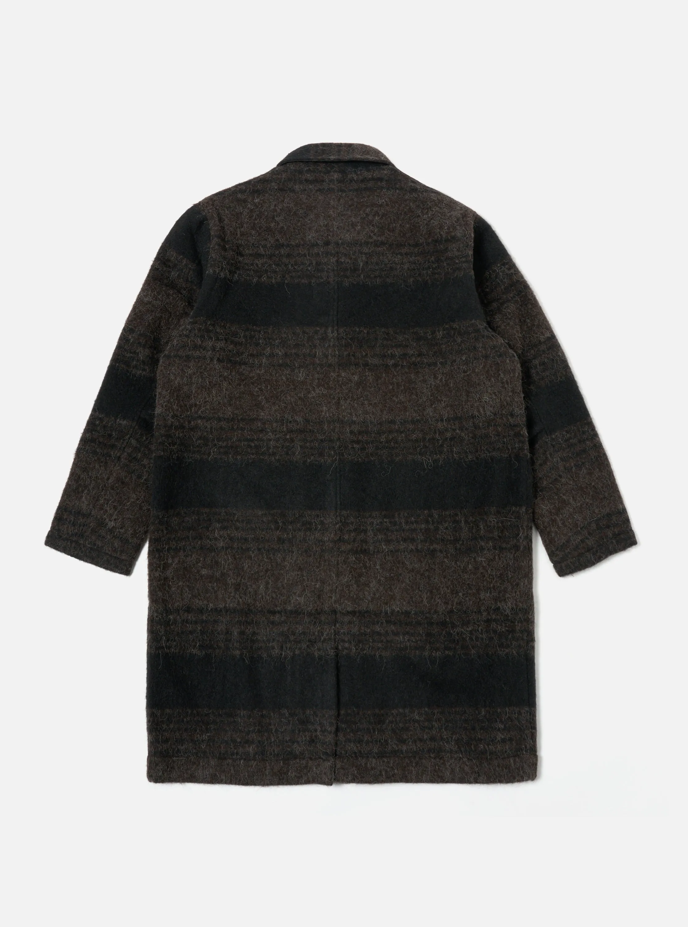 Universal Works Account Coat in Brown/Black Alpaca Recycled Mix sold by Universal Works product image thumbnail 2