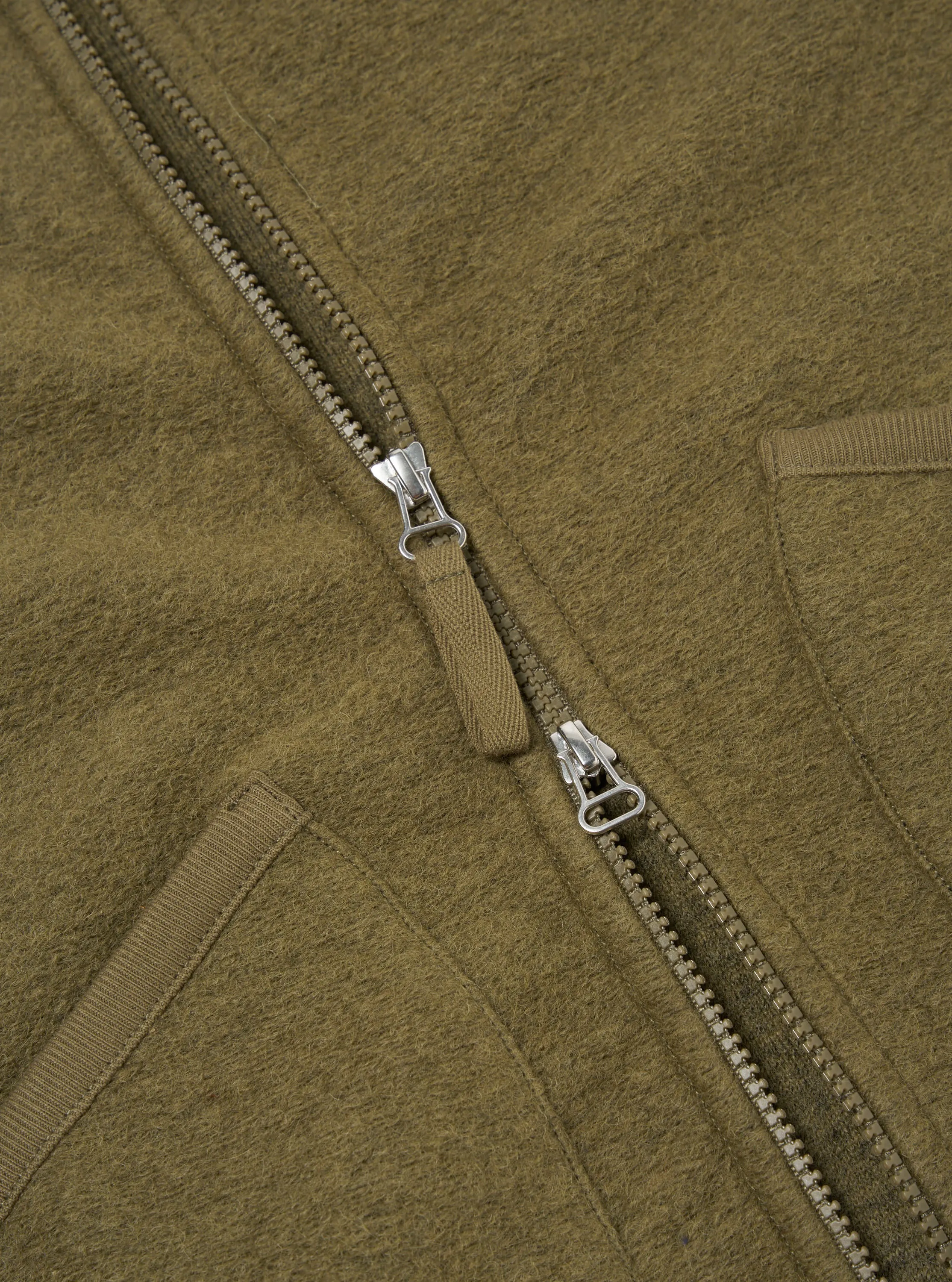 Universal Works Zip Waistcoat in Lovat Wool Fleece sold by Universal Works product image thumbnail 5