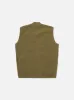 Universal Works Zip Waistcoat in Lovat Wool Fleece sold by Universal Works