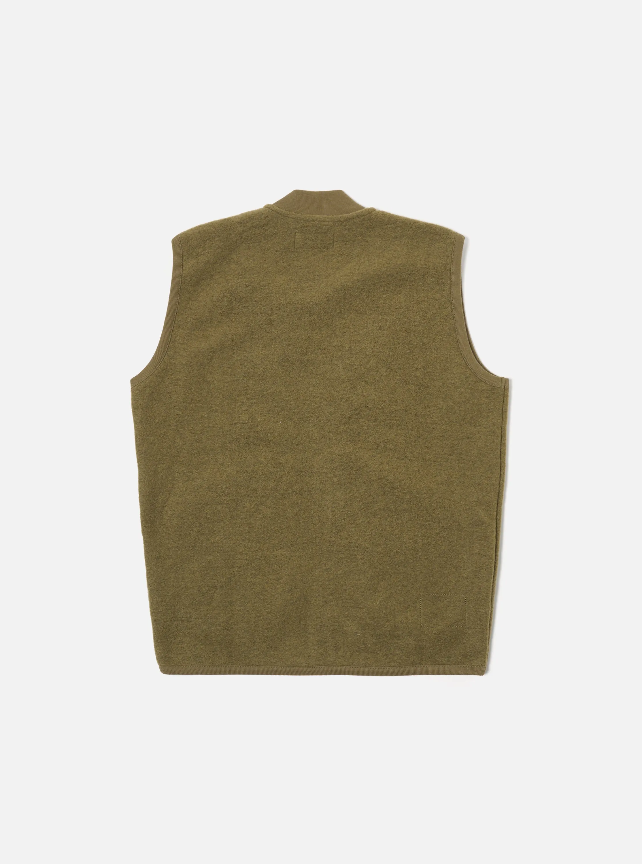 Universal Works Zip Waistcoat in Lovat Wool Fleece sold by Universal Works product image thumbnail 3