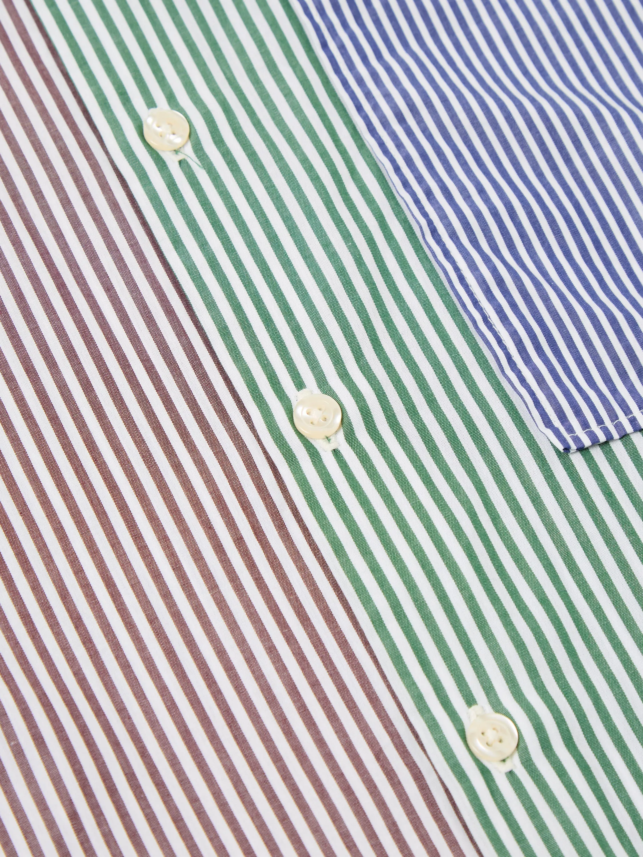 Universal Works Square Pocket Shirt in Multi Classic Stripes sold by Universal Works product image thumbnail 4
