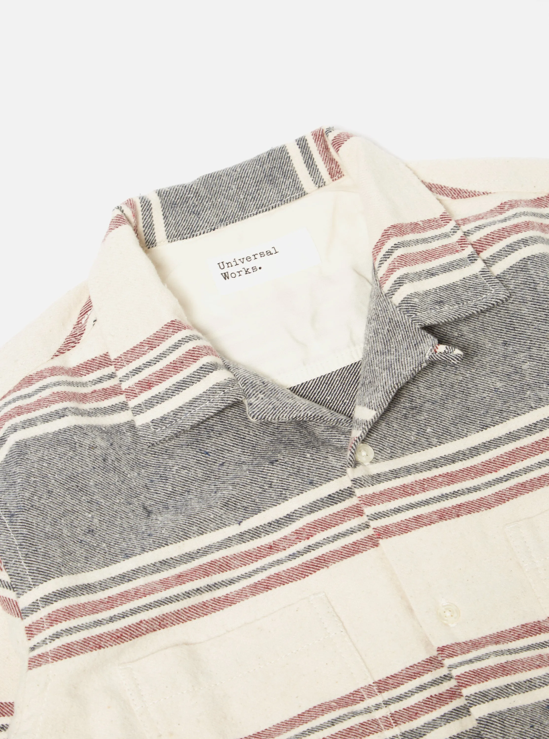 Universal Works Work Shirt in Ecru Brushed Stripe sold by Universal Works product image thumbnail 3