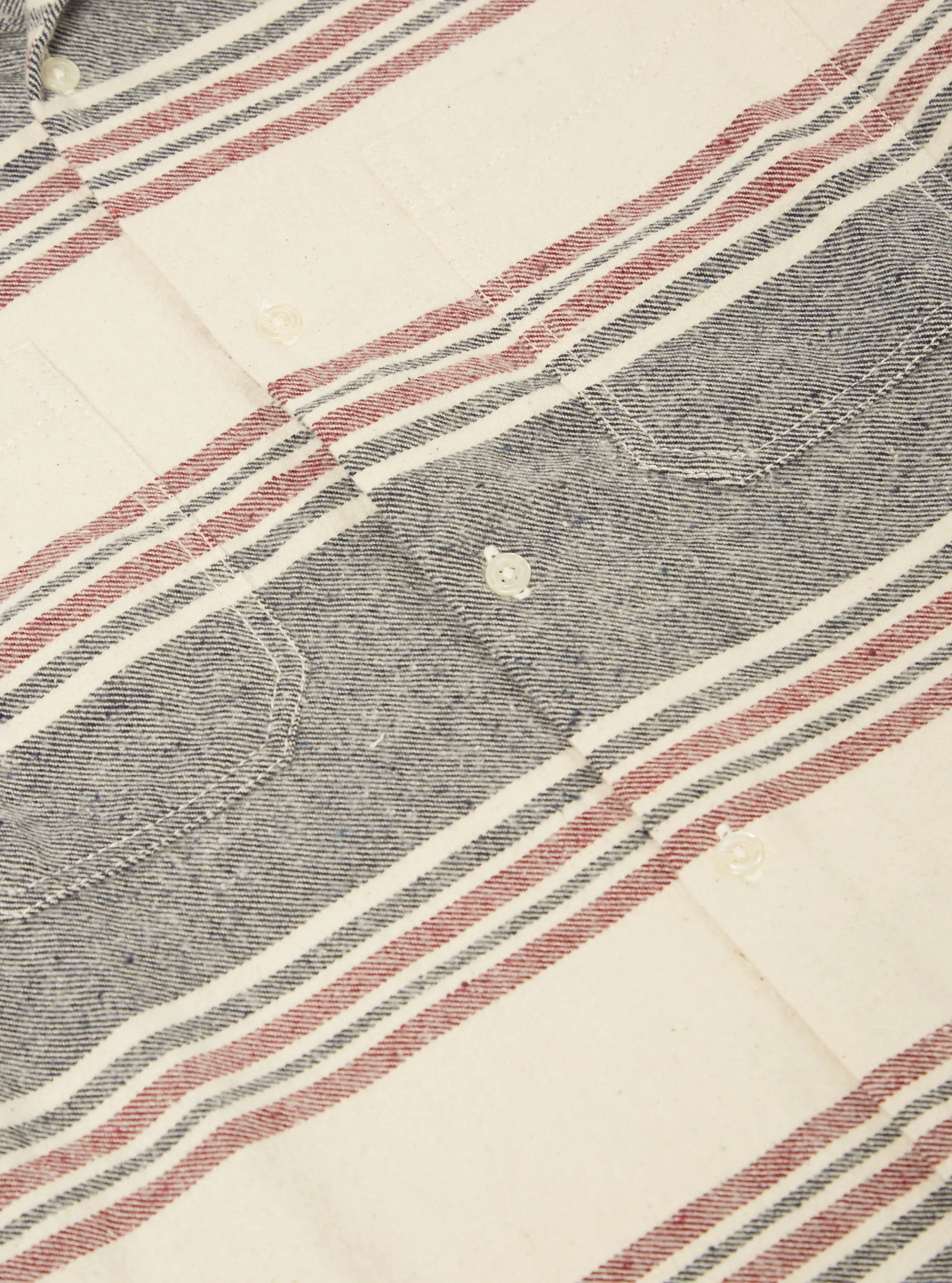 Universal Works Work Shirt in Ecru Brushed Stripe sold by Universal Works product image thumbnail 4