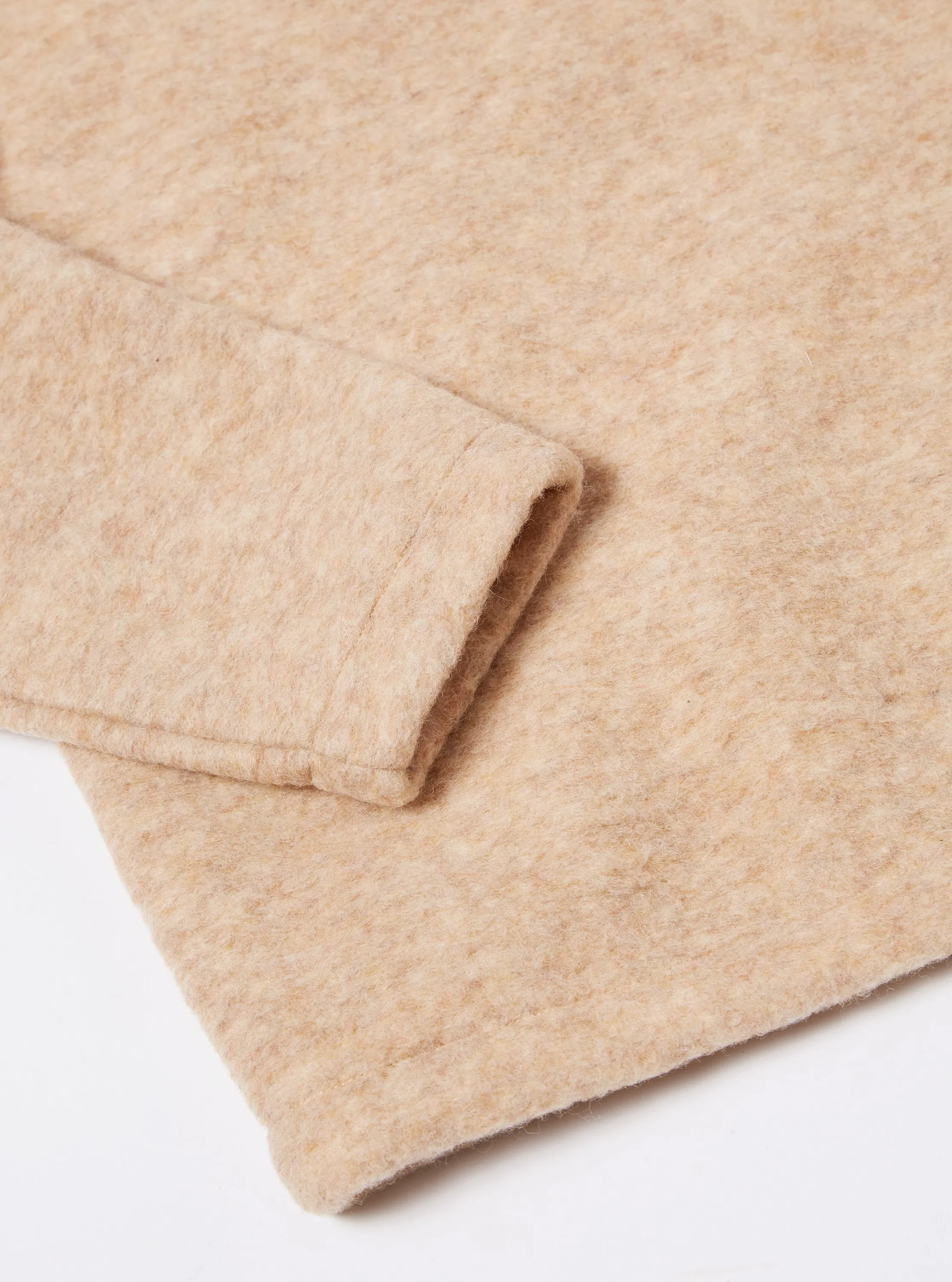 Universal Works Ramsay Quarter Zip in Stone Wool Fleece sold by Universal Works product image thumbnail 4