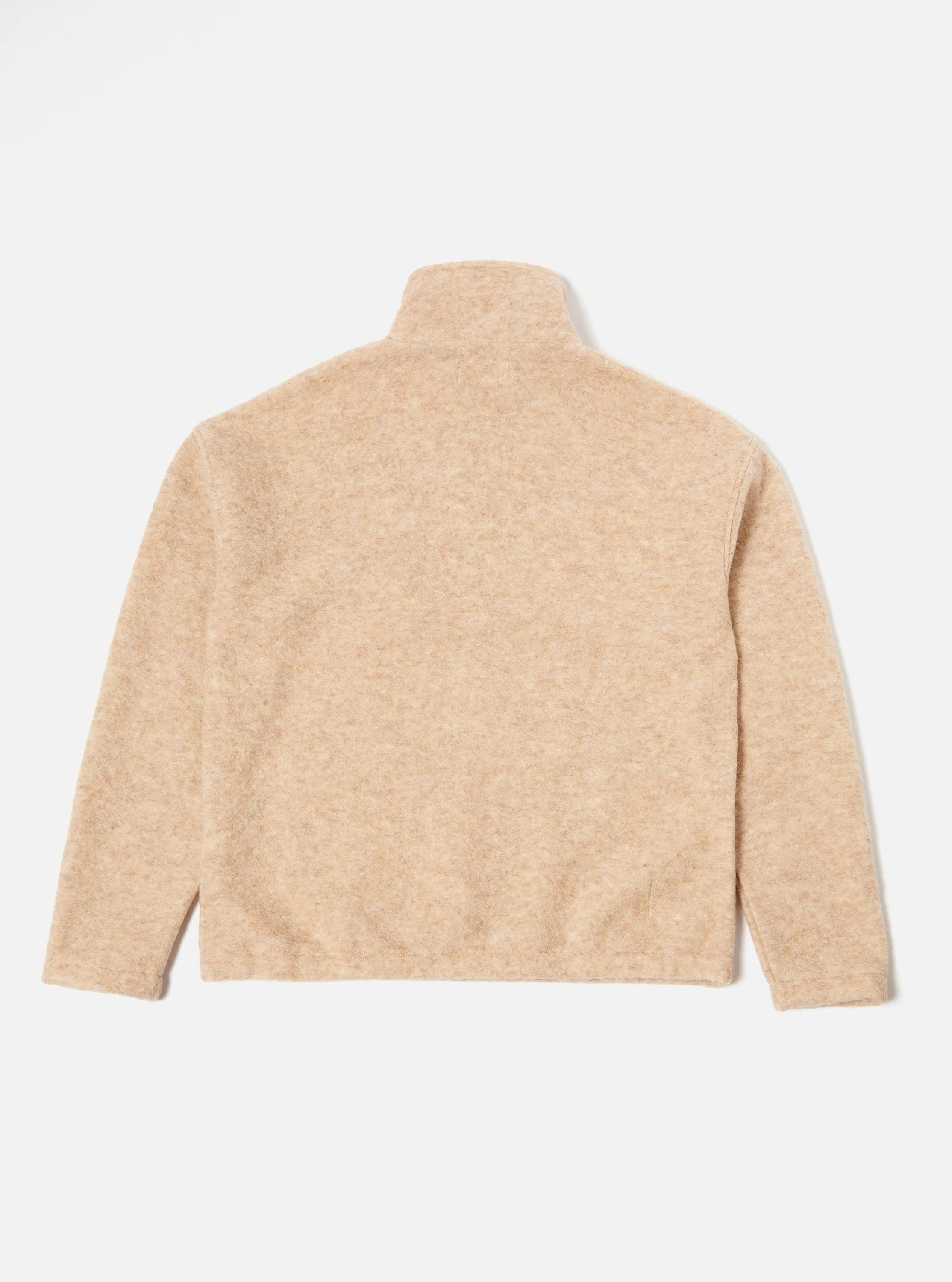Universal Works Ramsay Quarter Zip in Stone Wool Fleece sold by Universal Works product image thumbnail 2