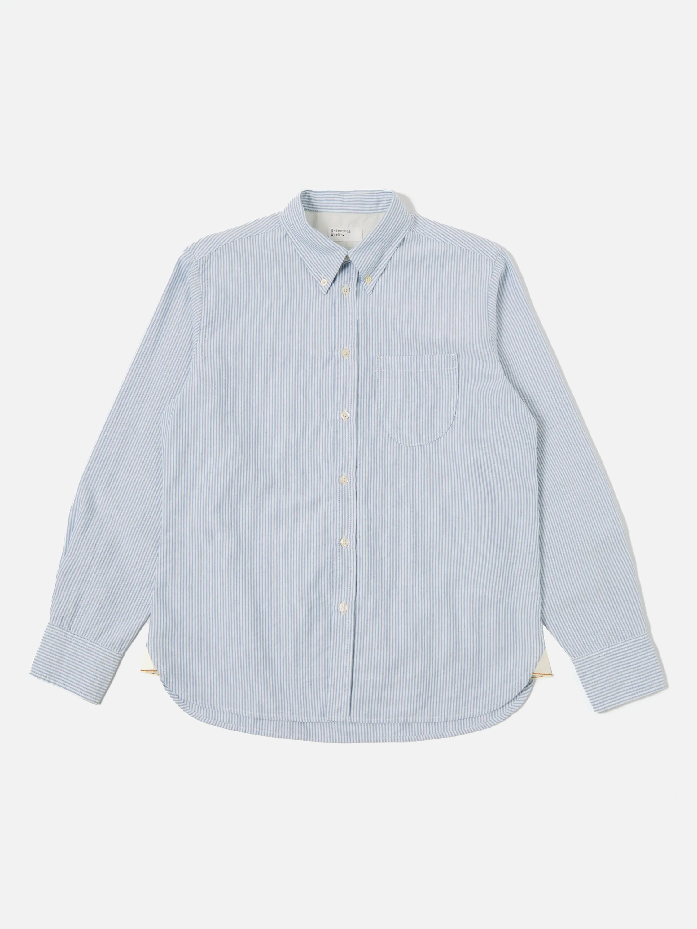 Universal Works Daybrook Shirt in Blue Oxford Stripe sold by Universal Works